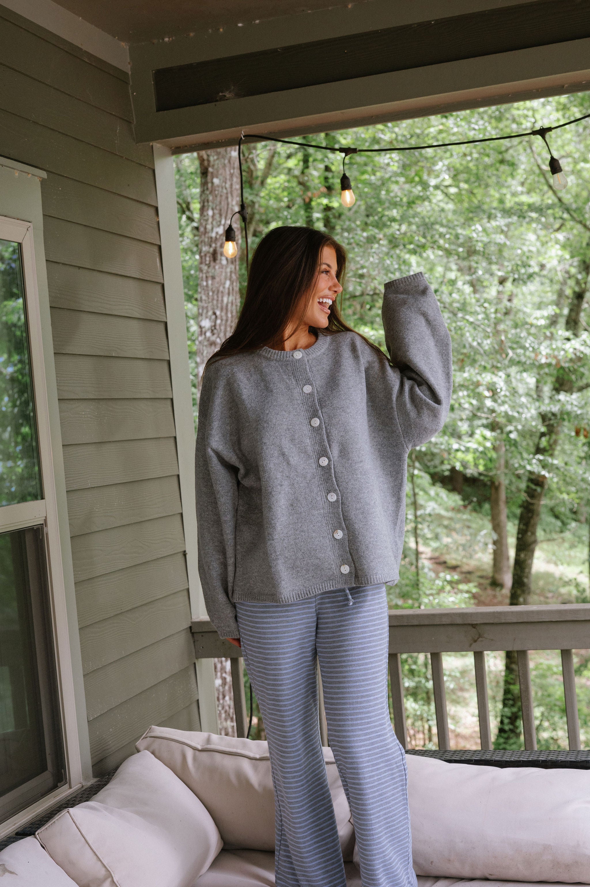 Marcy Cardigan-Heather Grey