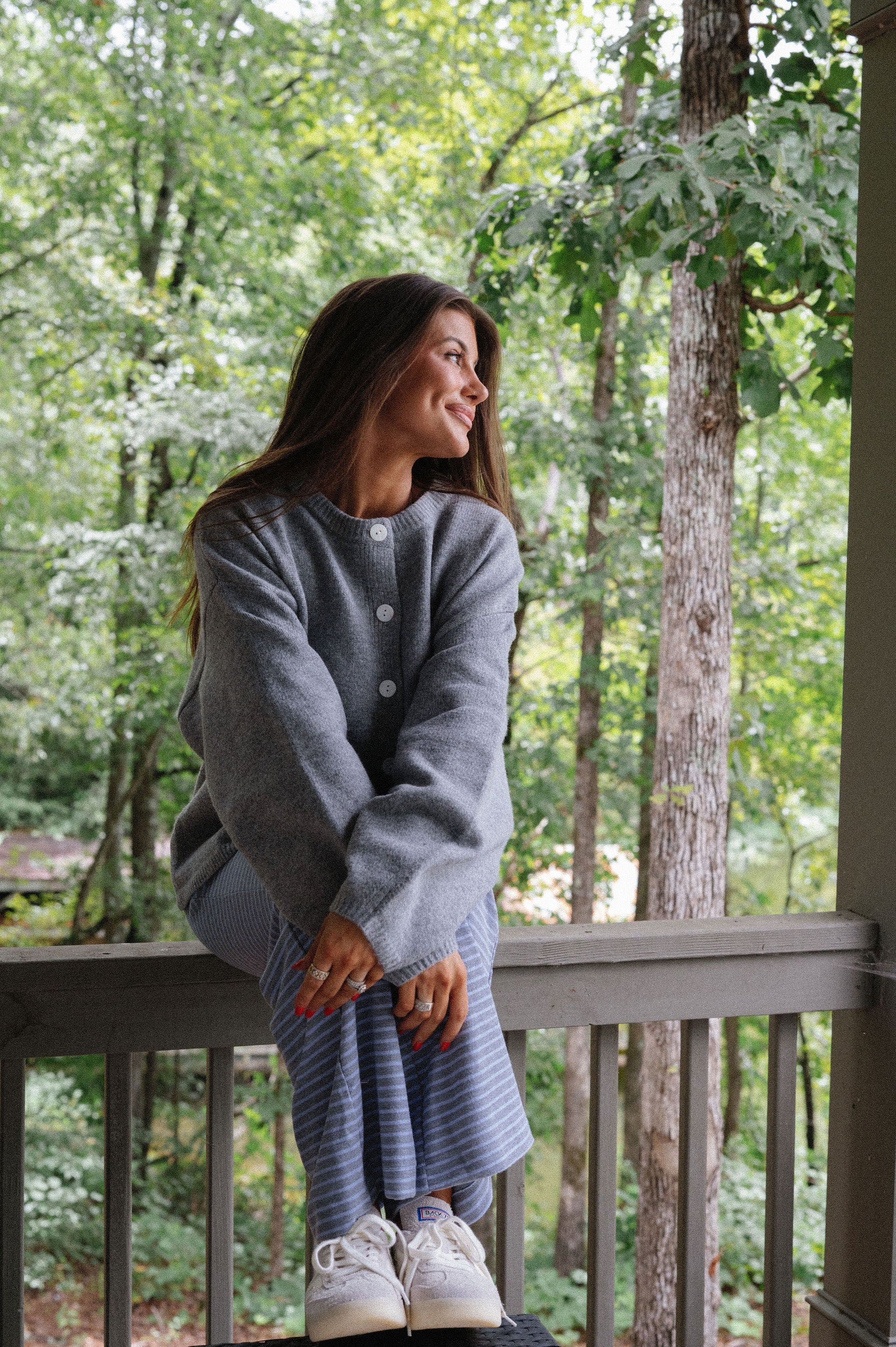 Marcy Cardigan-Heather Grey