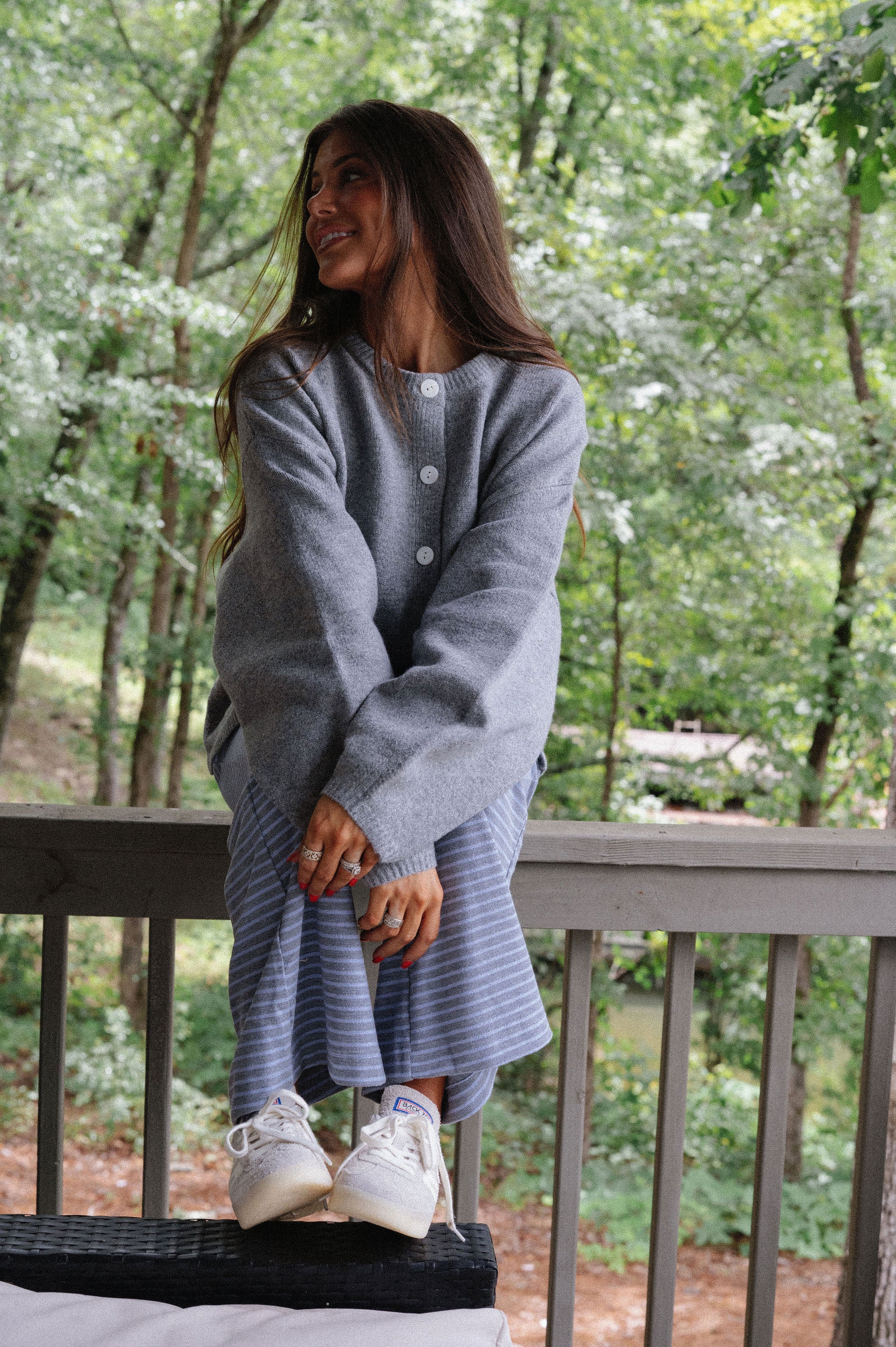 Marcy Cardigan-Heather Grey