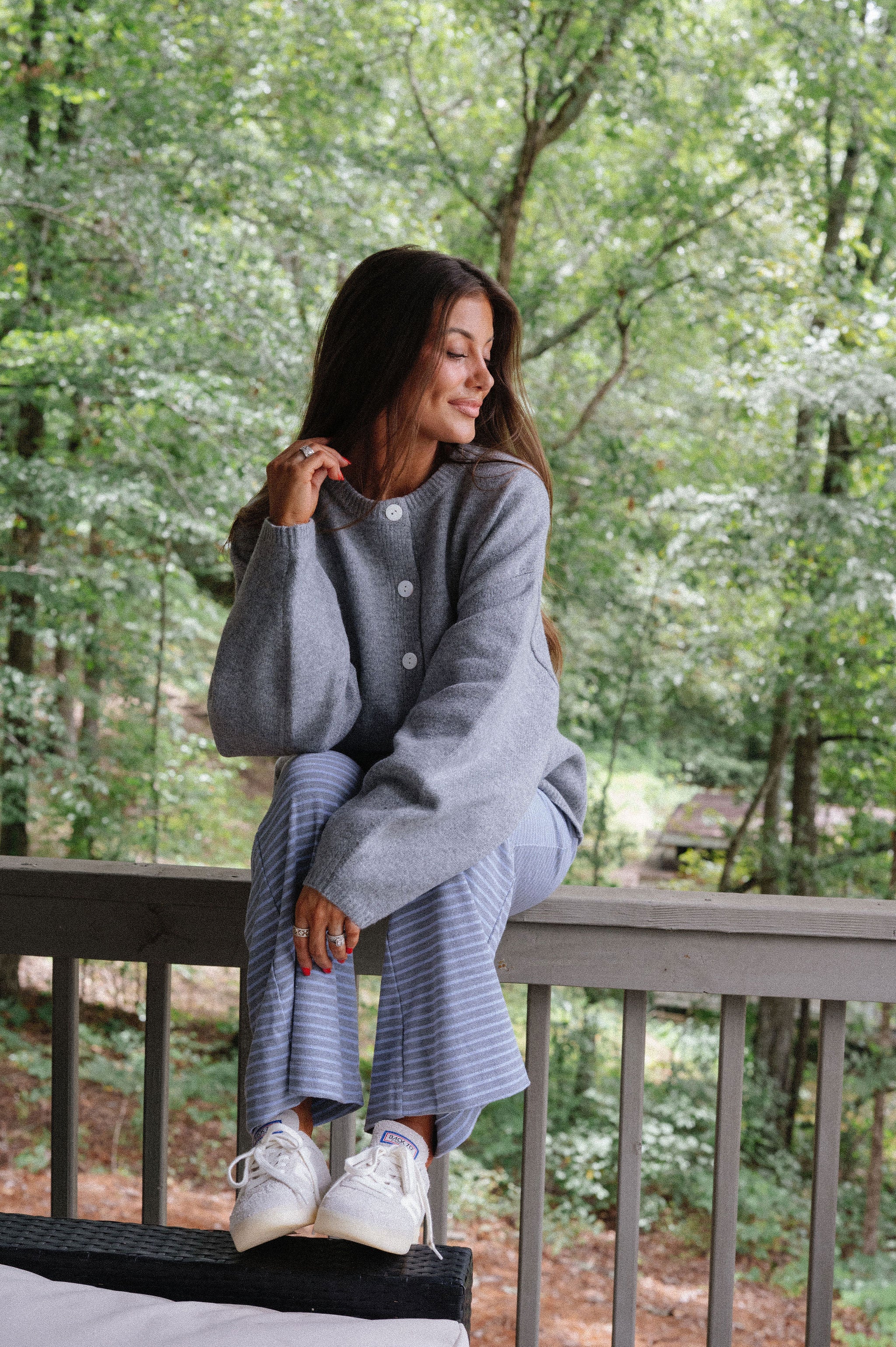 Marcy Cardigan-Heather Grey