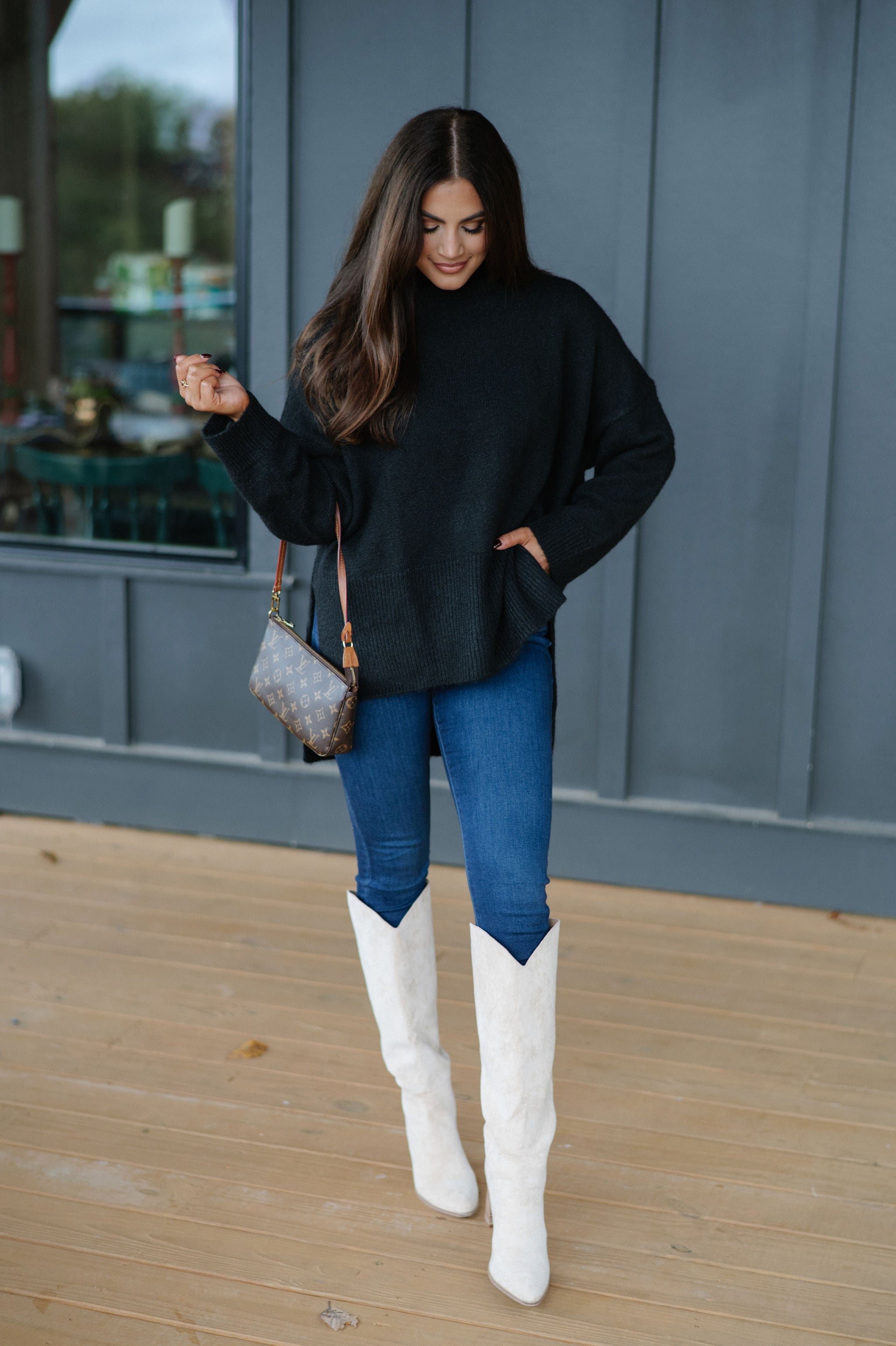 Josie Turtleneck Sweater-Black