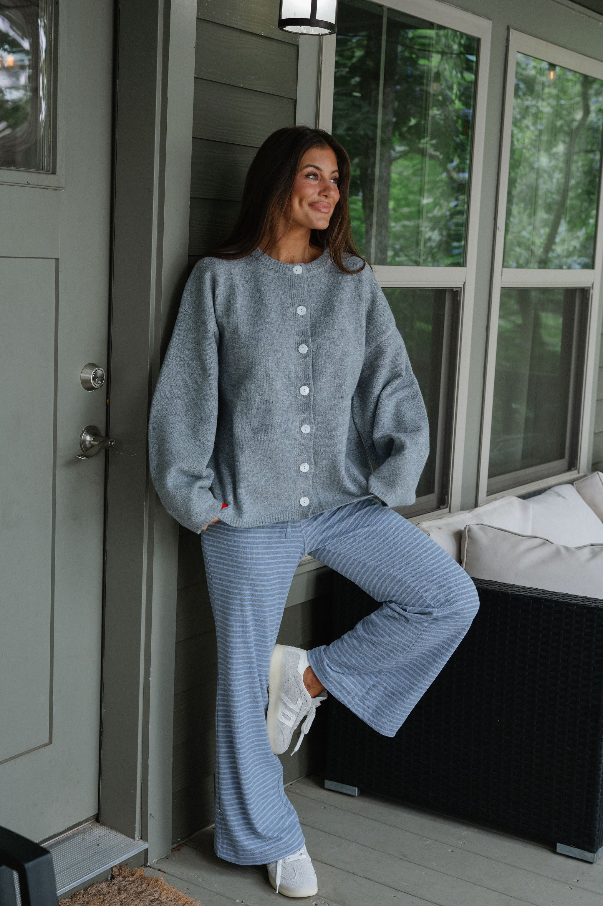 Marcy Cardigan-Heather Grey