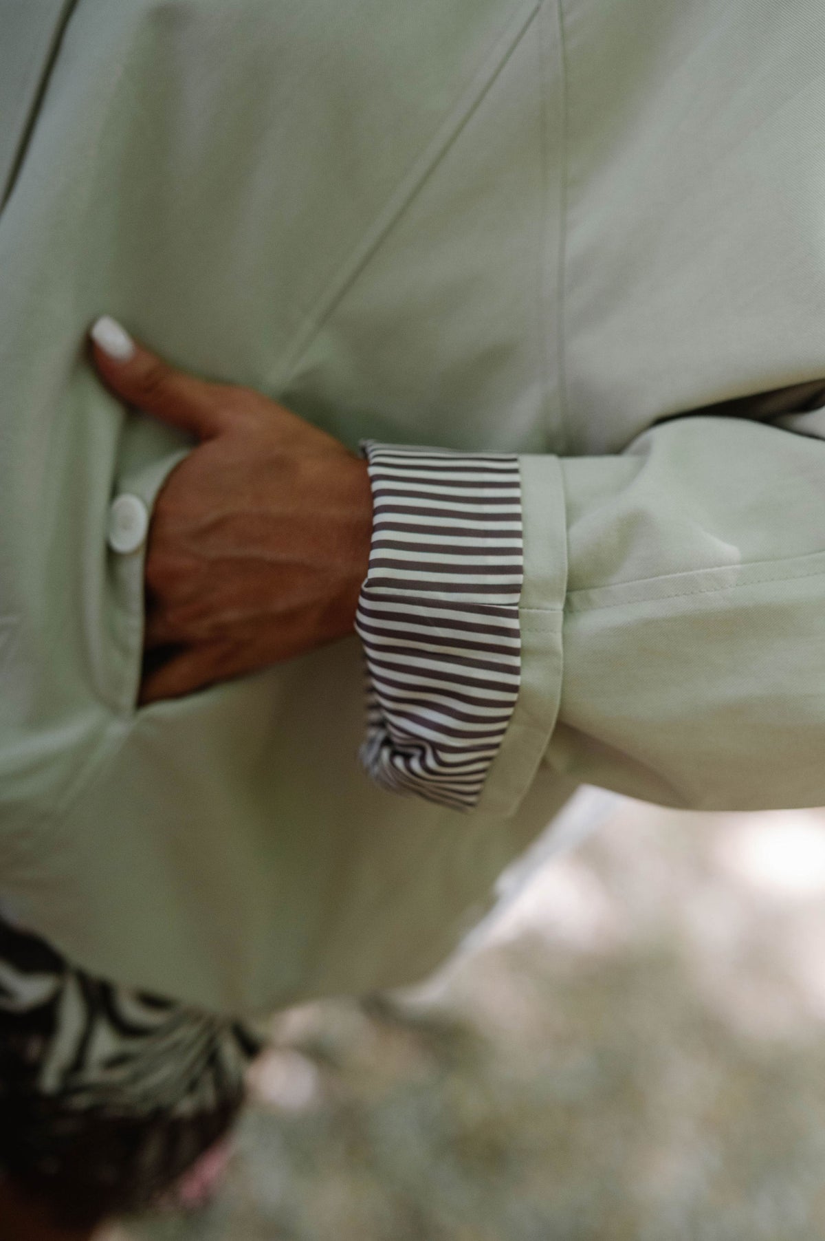 Jansen Collar Button Jacket-Light Beige