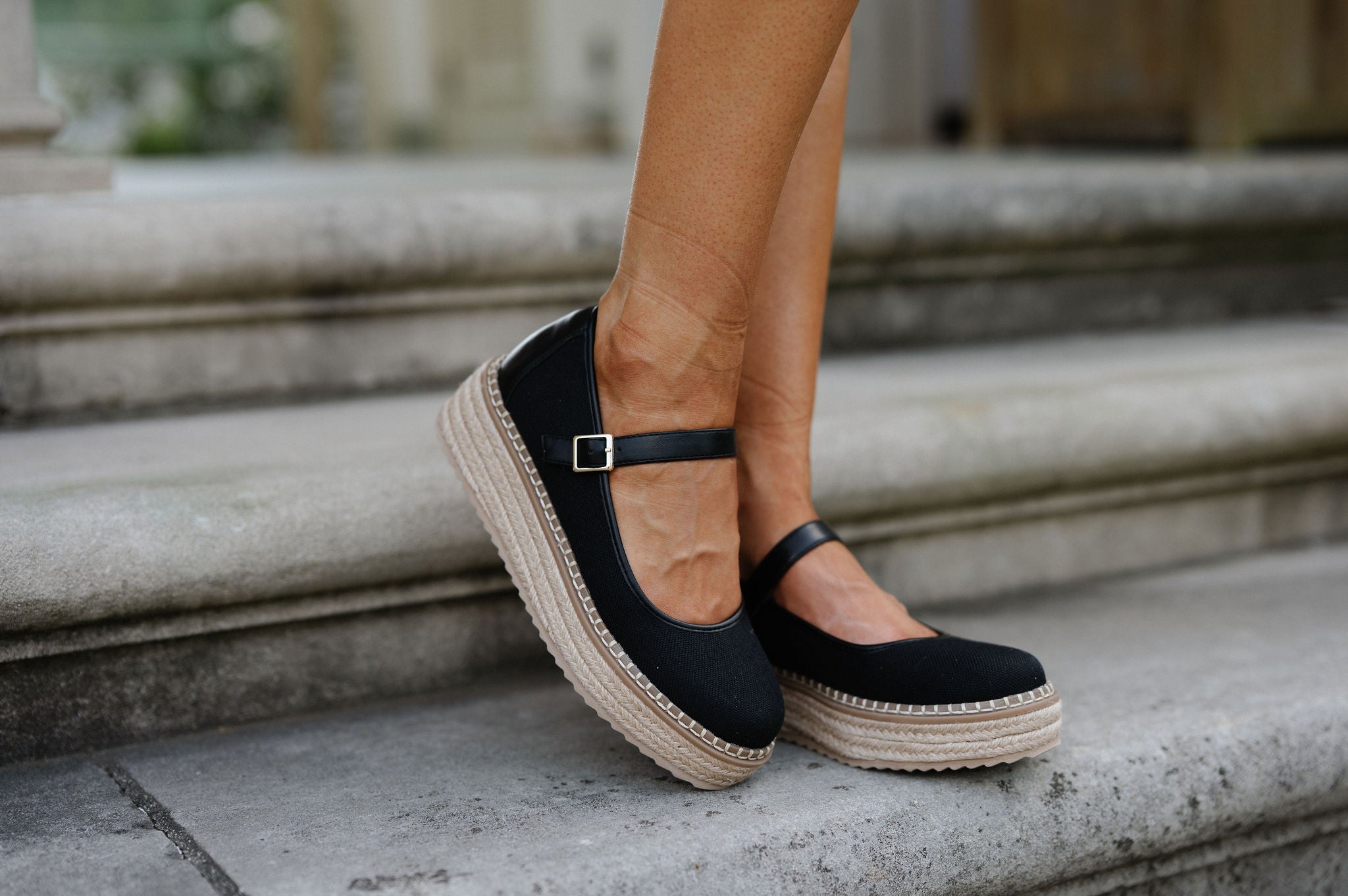 Miana Maryjane Espadrille- Black