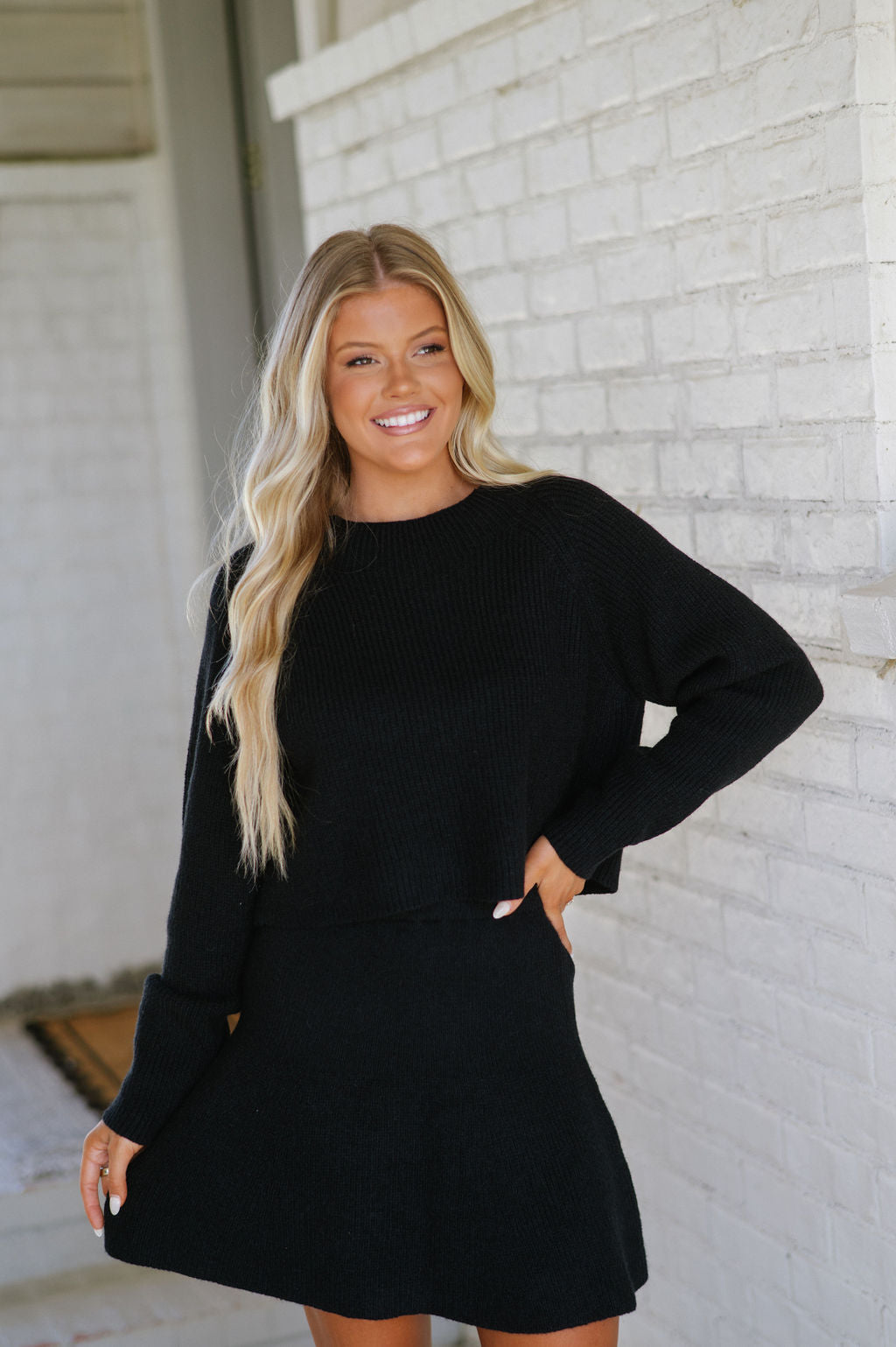 Emmalyn Skirt Set-Black