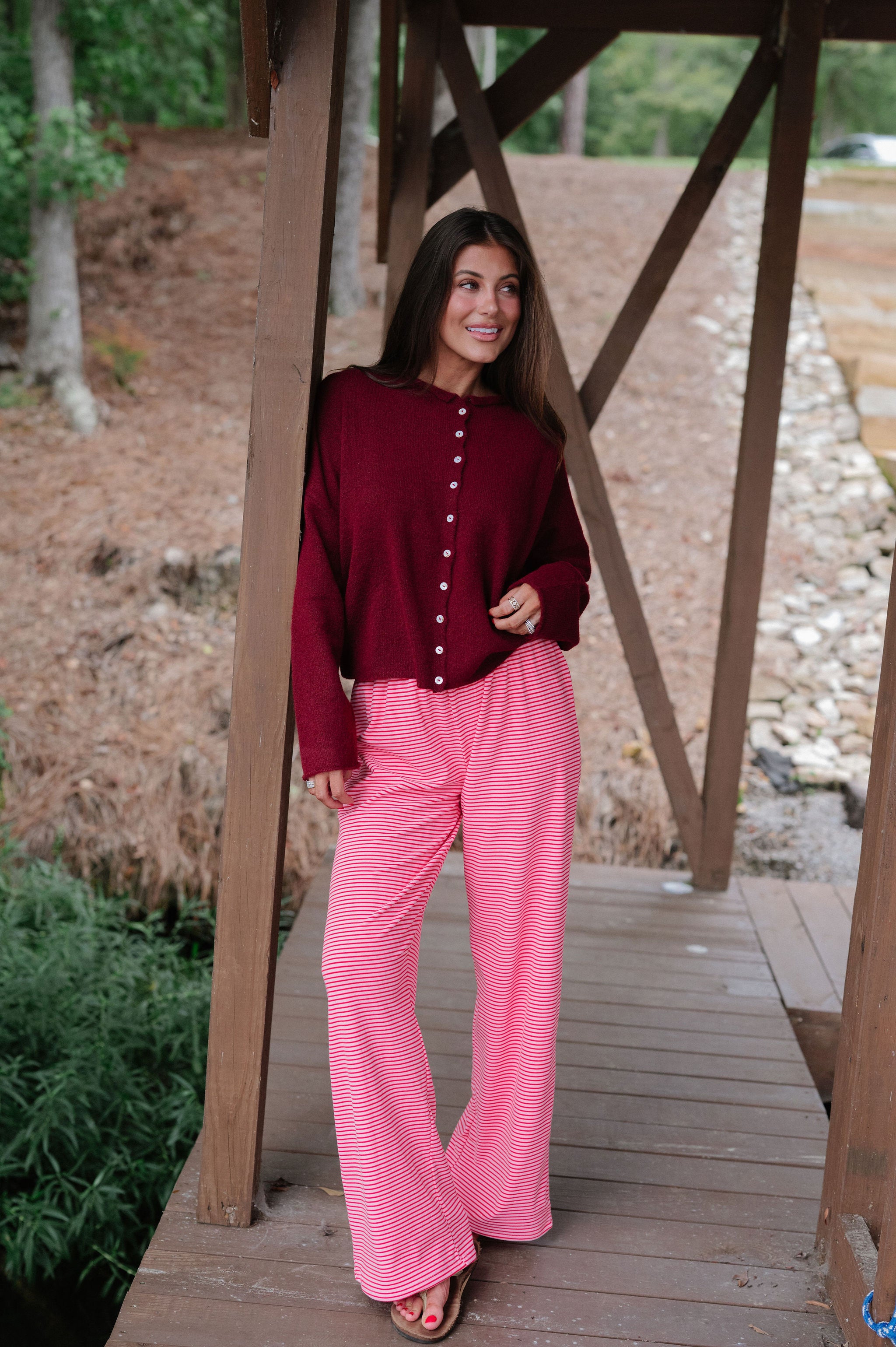 Victoria Cardigan-Wine