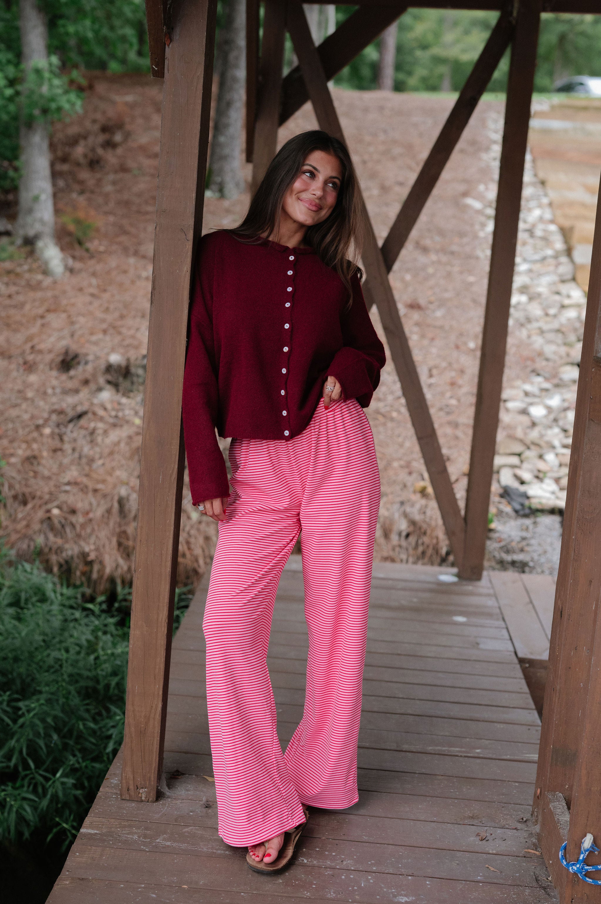 Victoria Cardigan-Wine