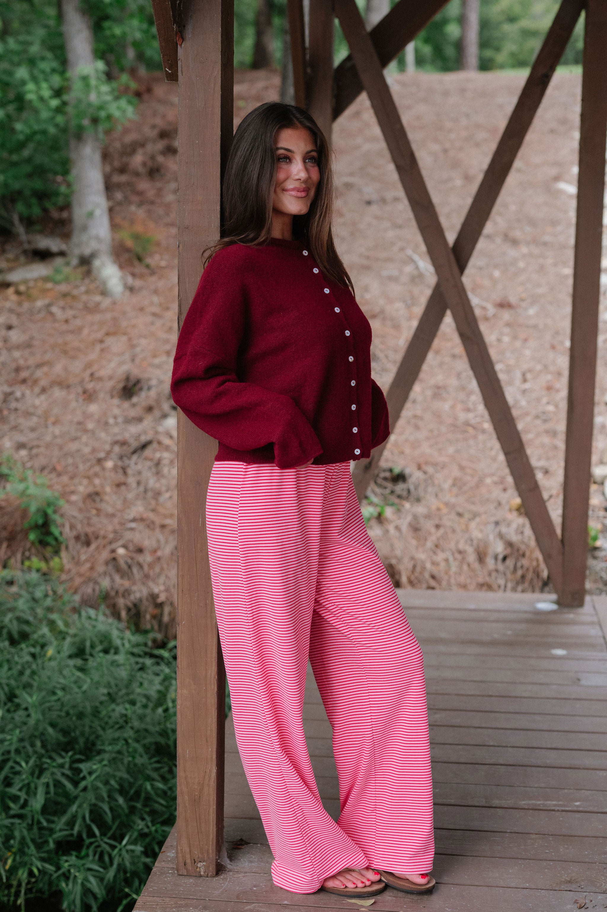 Victoria Cardigan-Wine