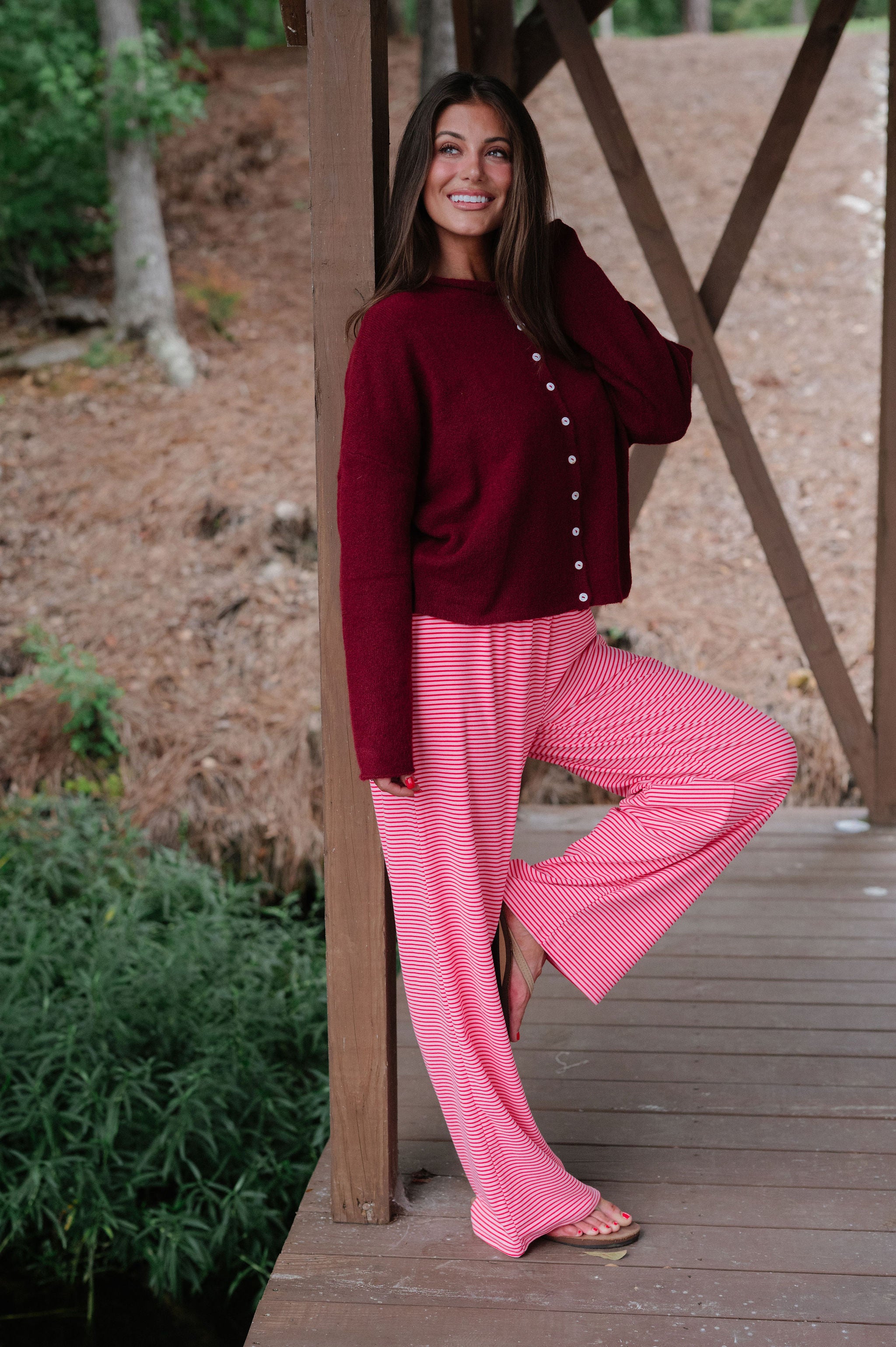 Victoria Cardigan-Wine