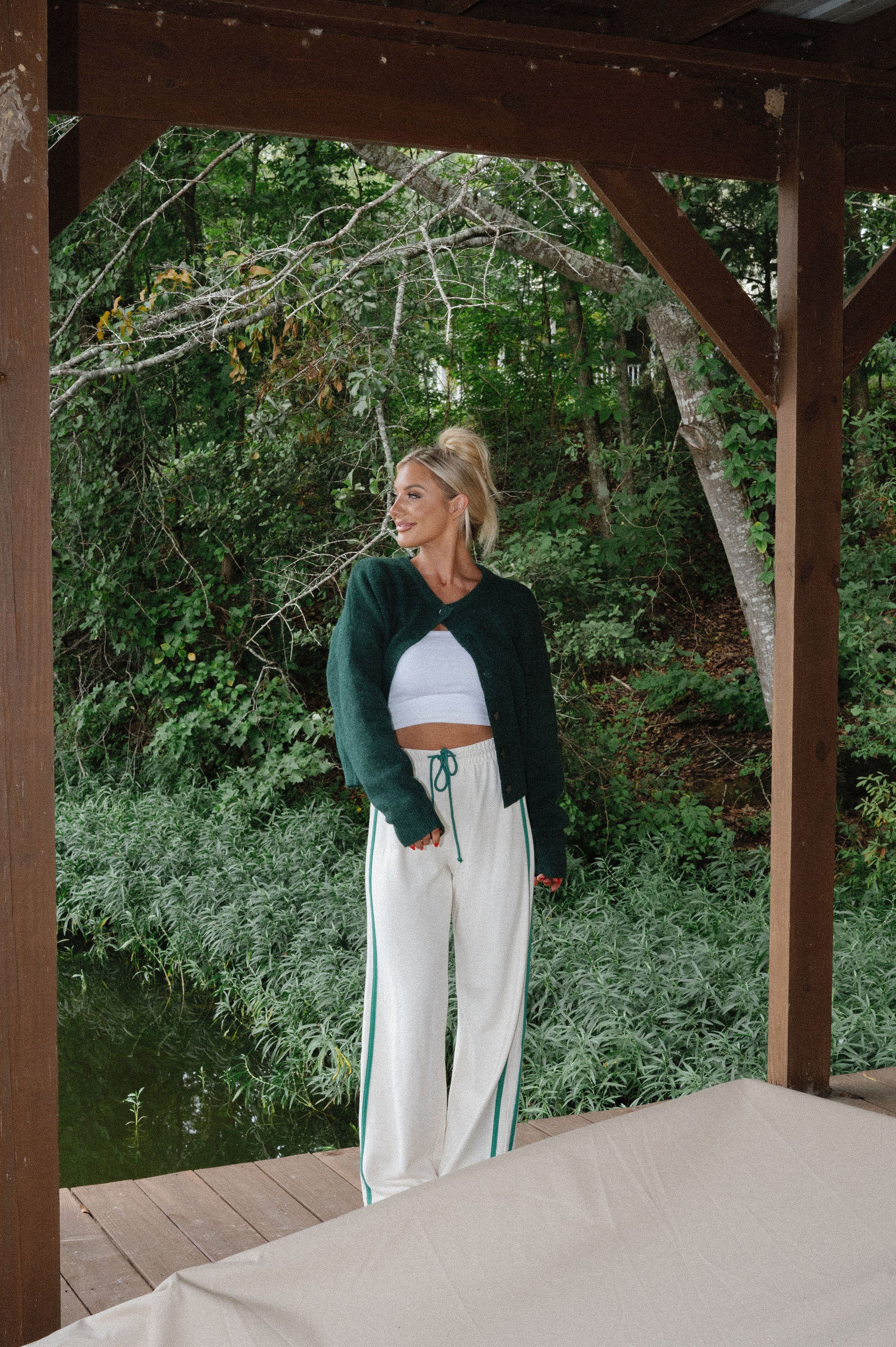 Daily Cardigan- Forest Green