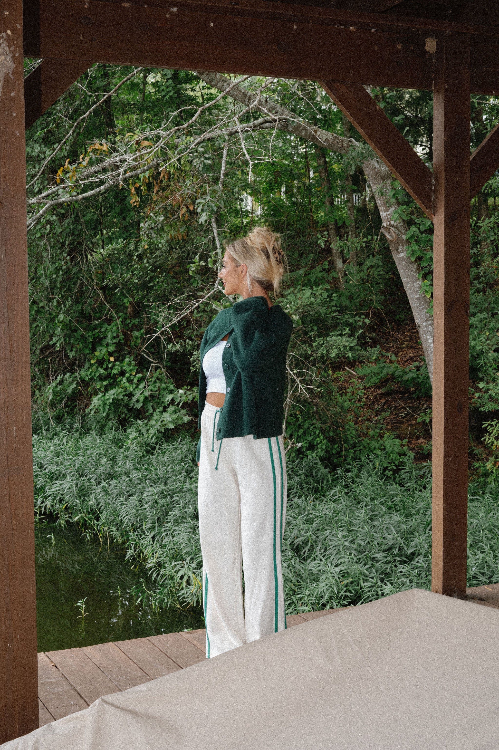 Daily Cardigan- Forest Green
