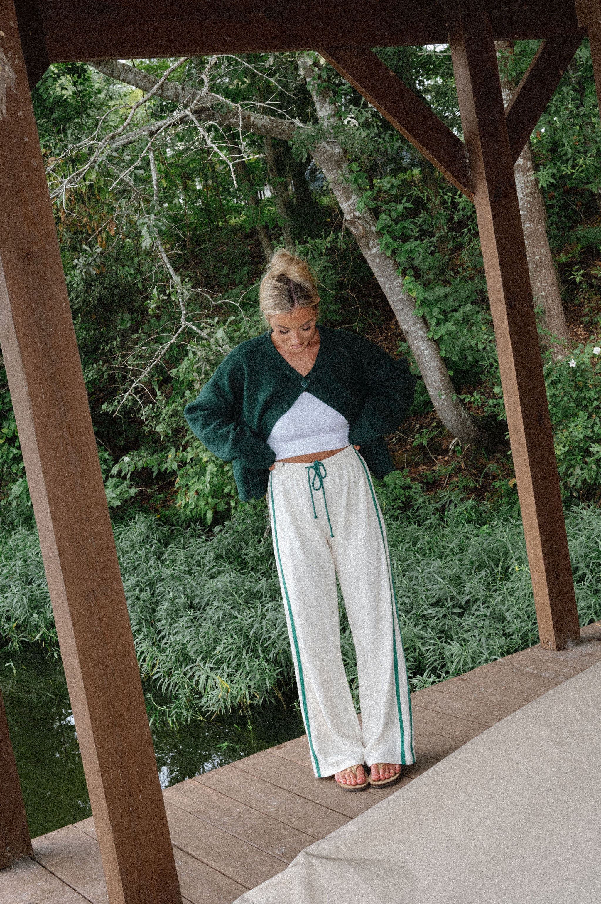 Daily Cardigan- Forest Green