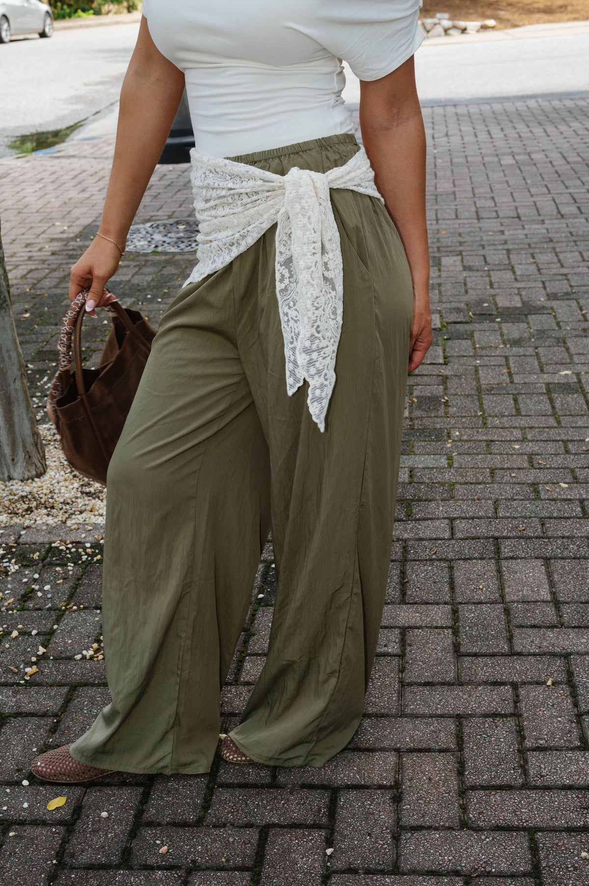Cindy Flowy Pant-Olive