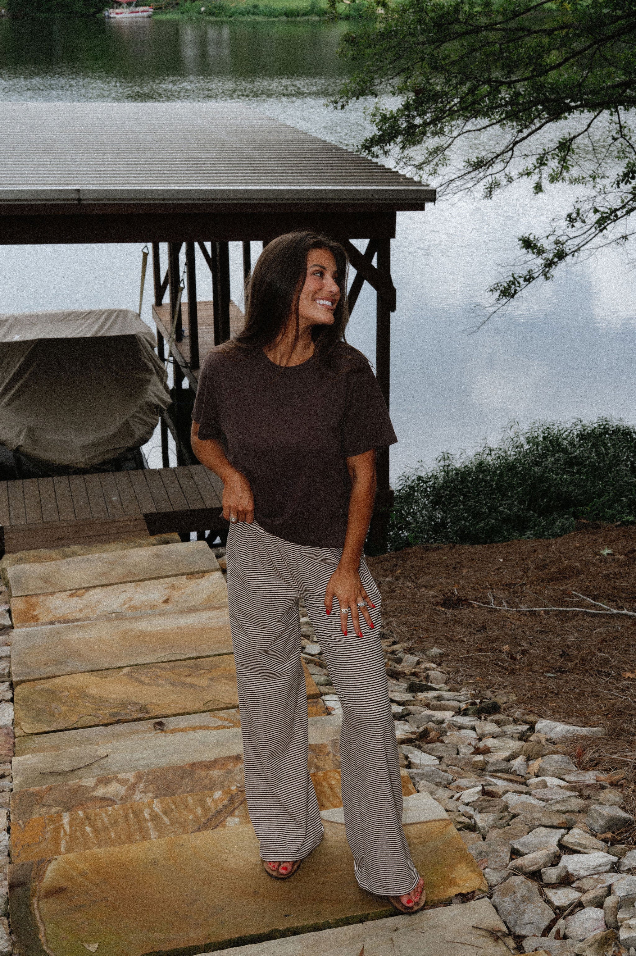 Dylan Fleece Pants-Brown