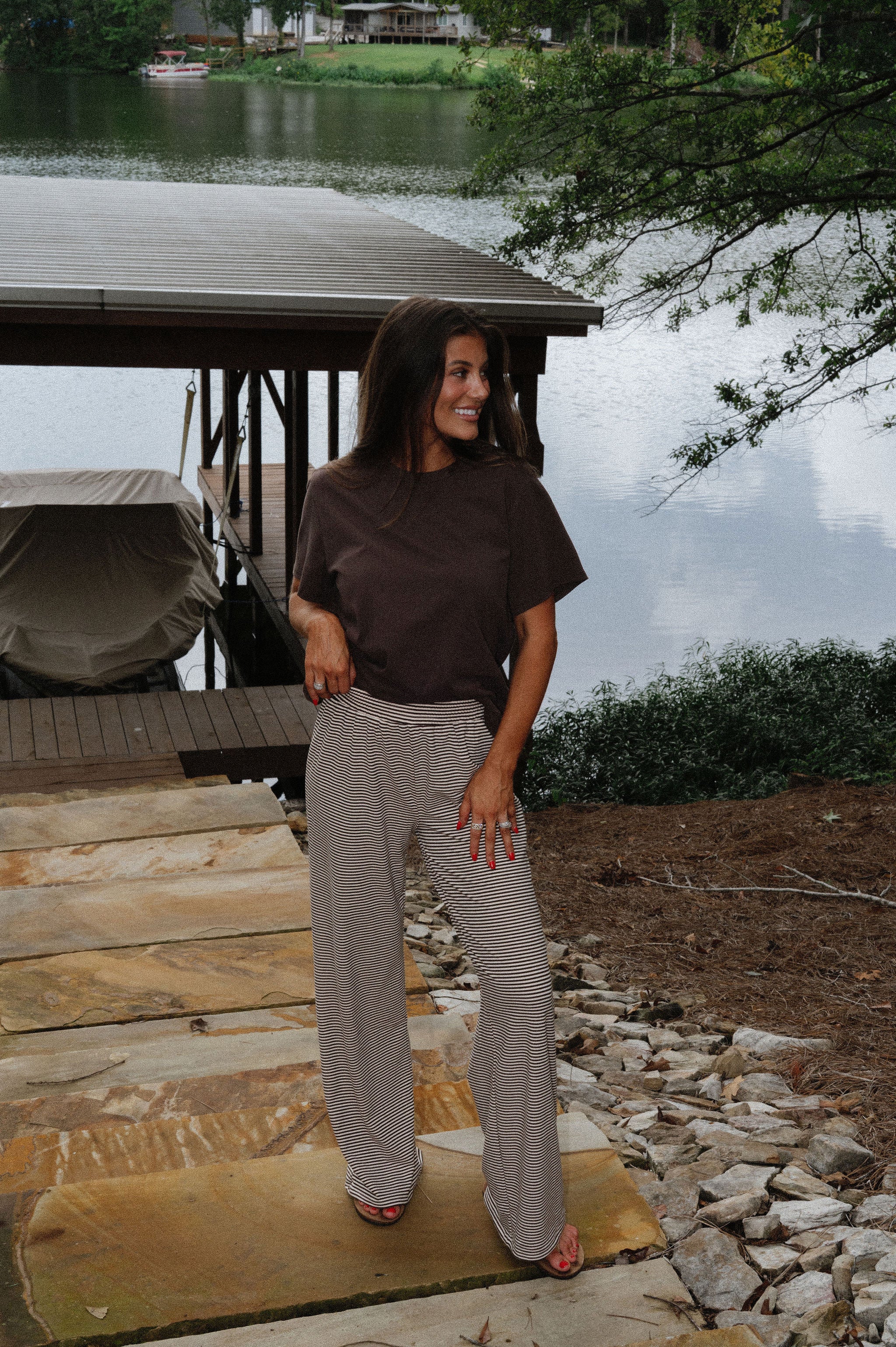 Dylan Fleece Pants-Brown