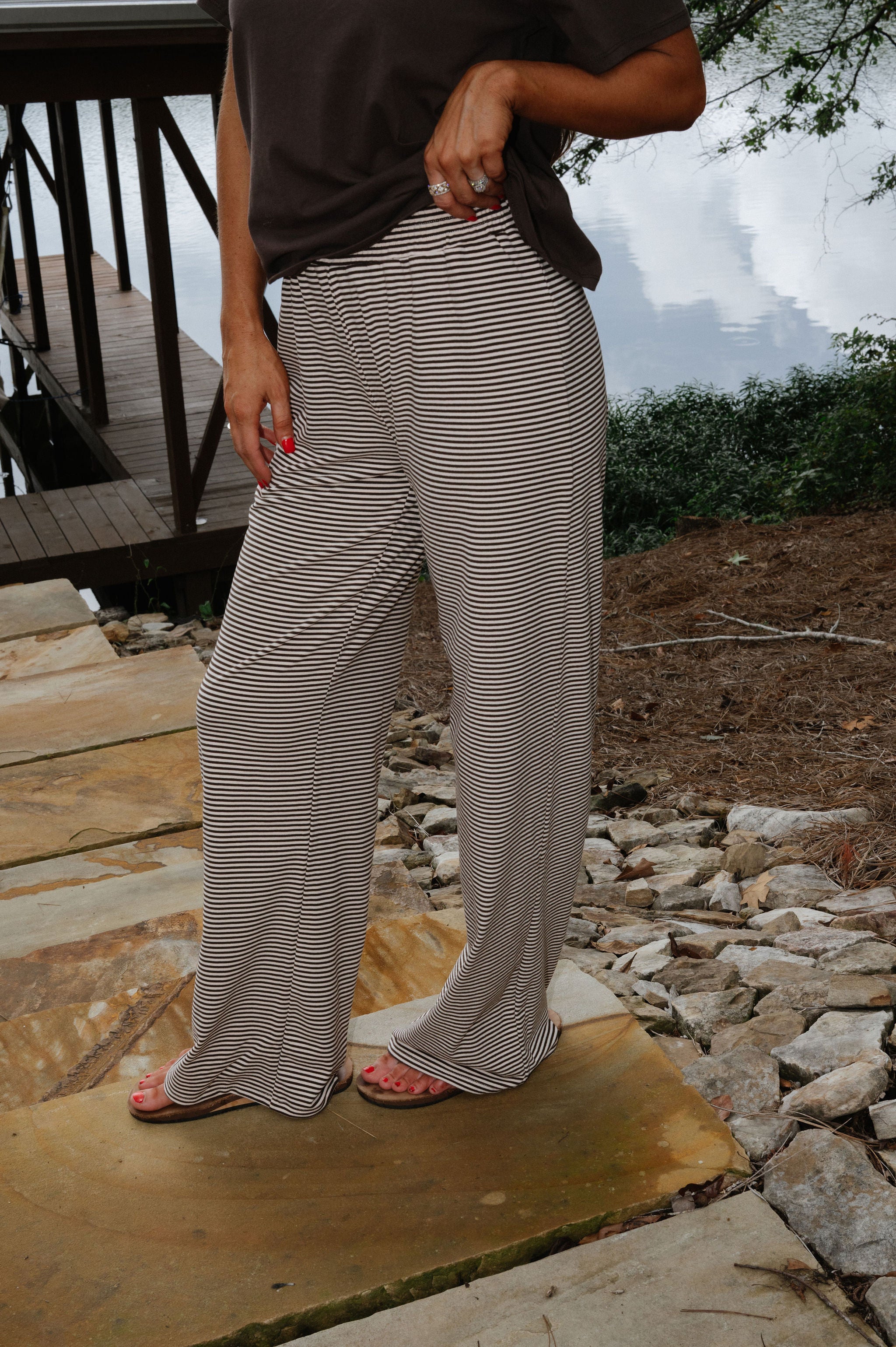 Dylan Fleece Pants-Brown