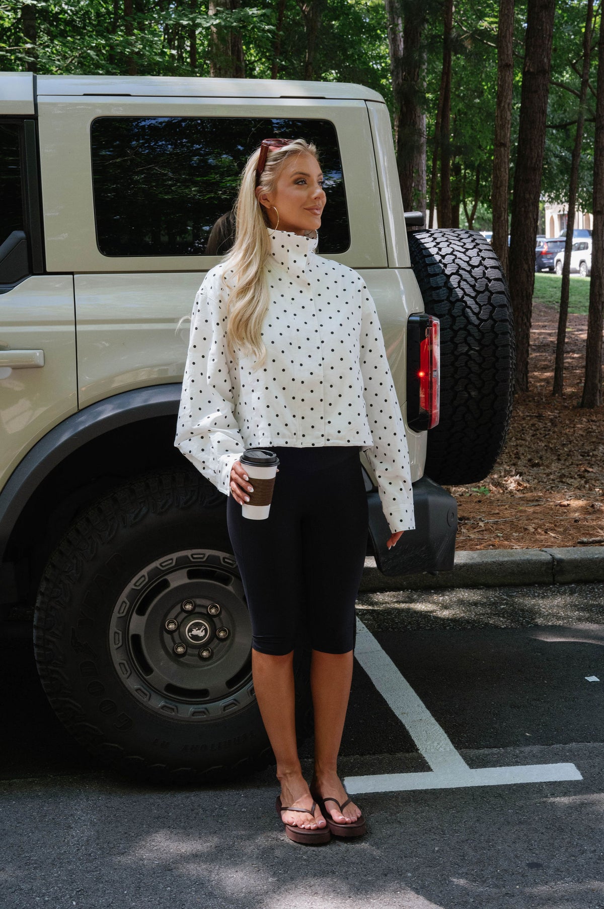 Polka Dot Pullover Jacket