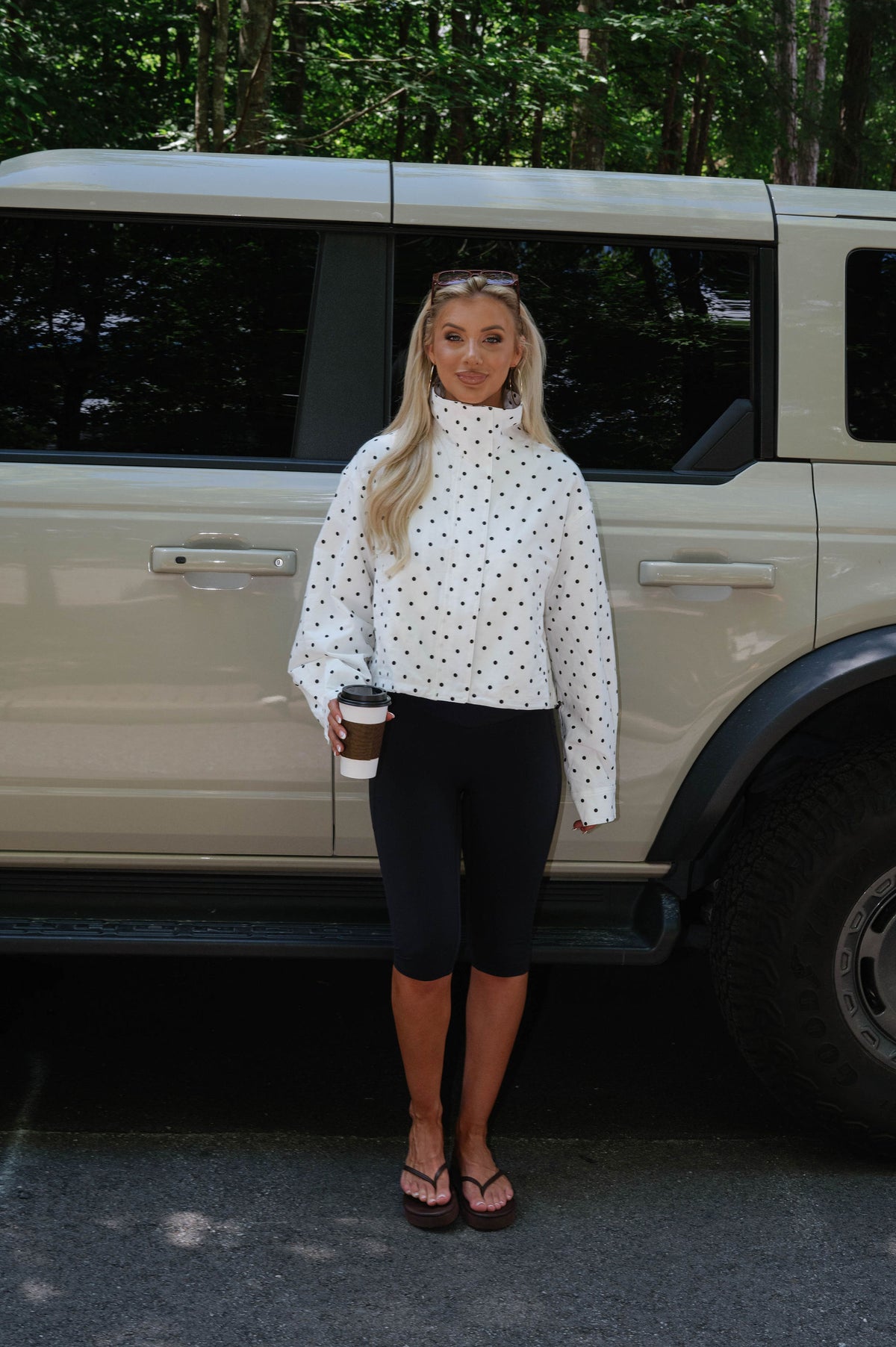 Polka Dot Pullover Jacket