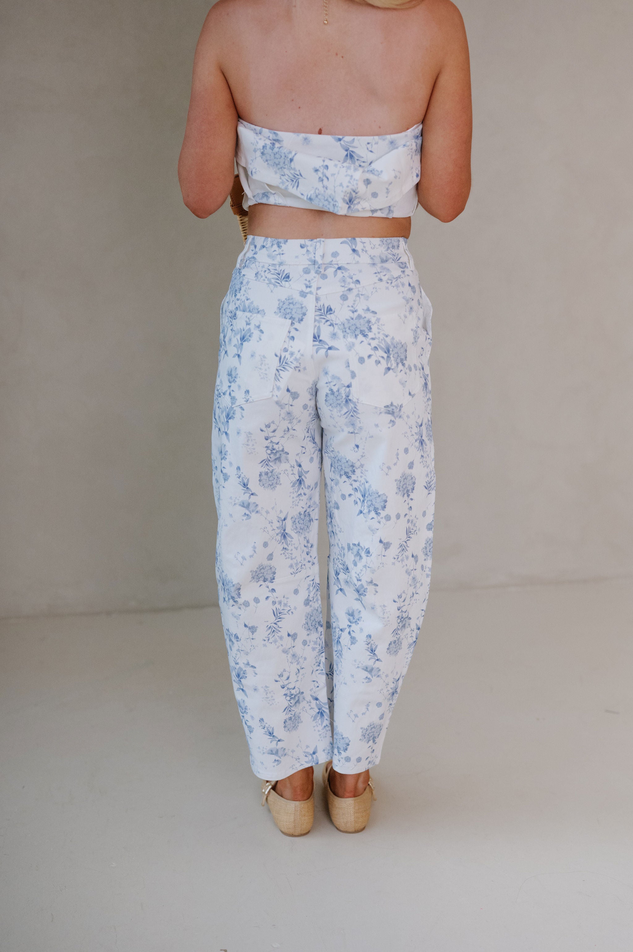 Dani Pants Set-White/Blue