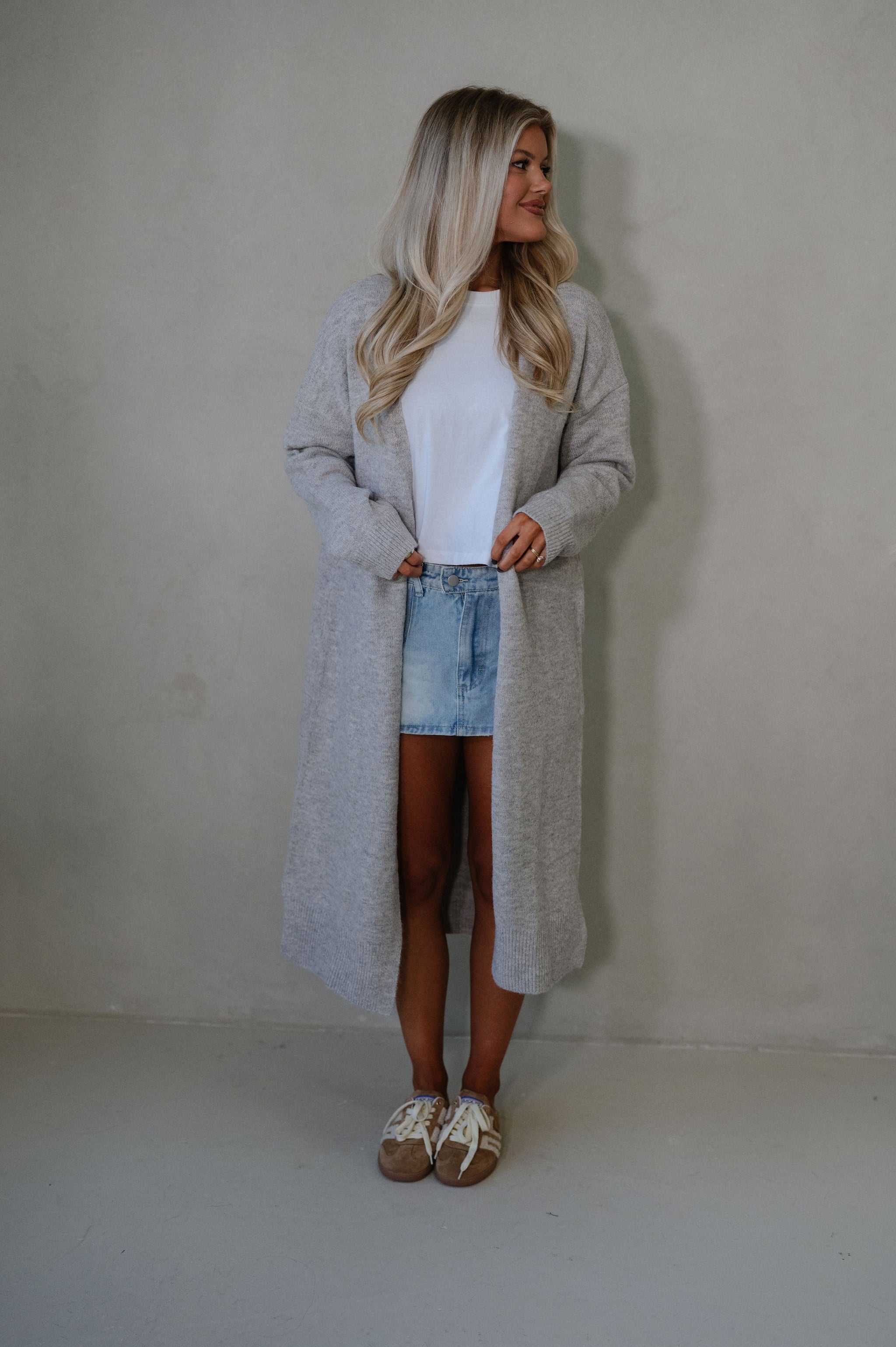 Aly Cardigan-Heather Stone