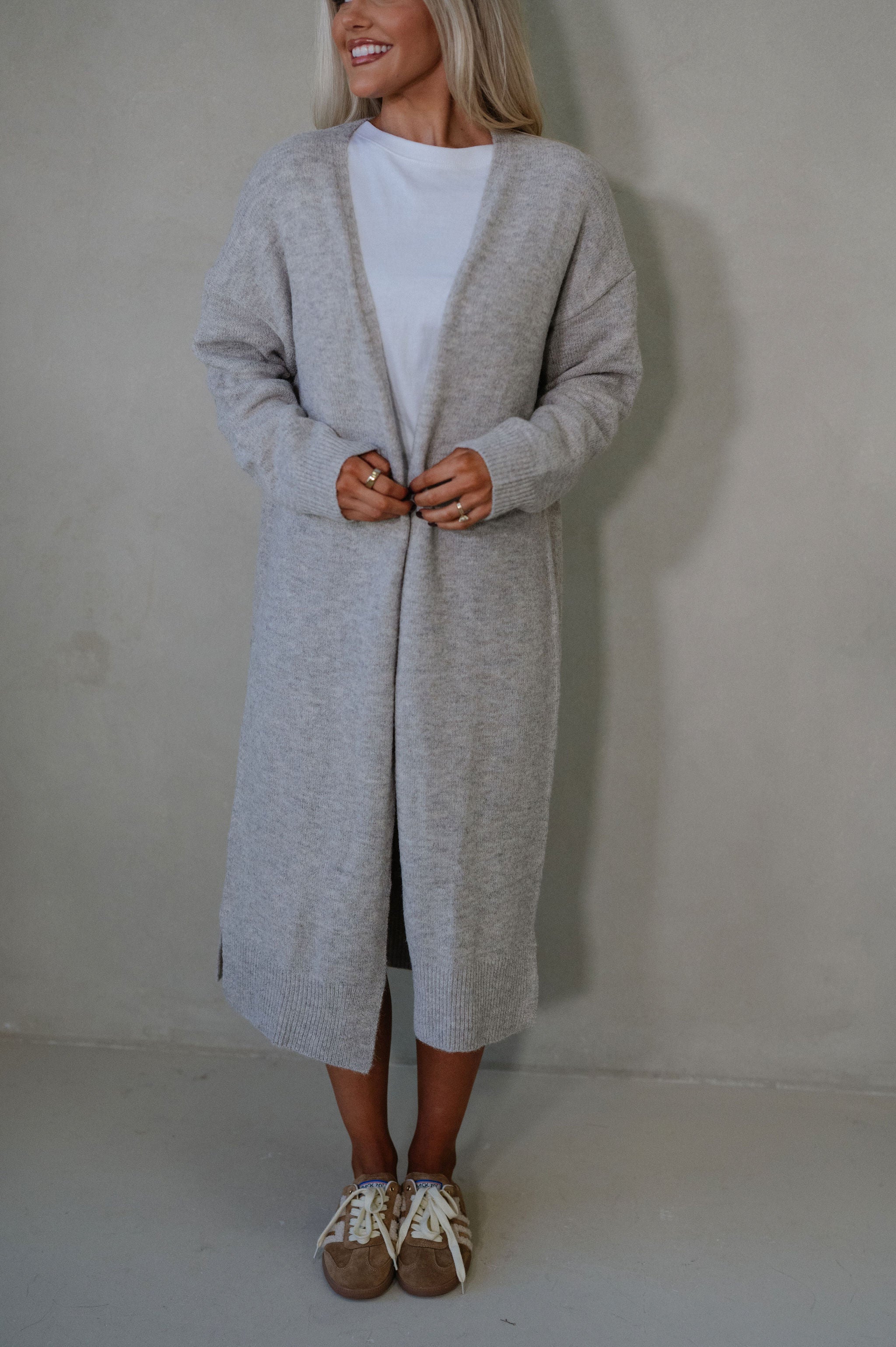 Aly Cardigan-Heather Stone