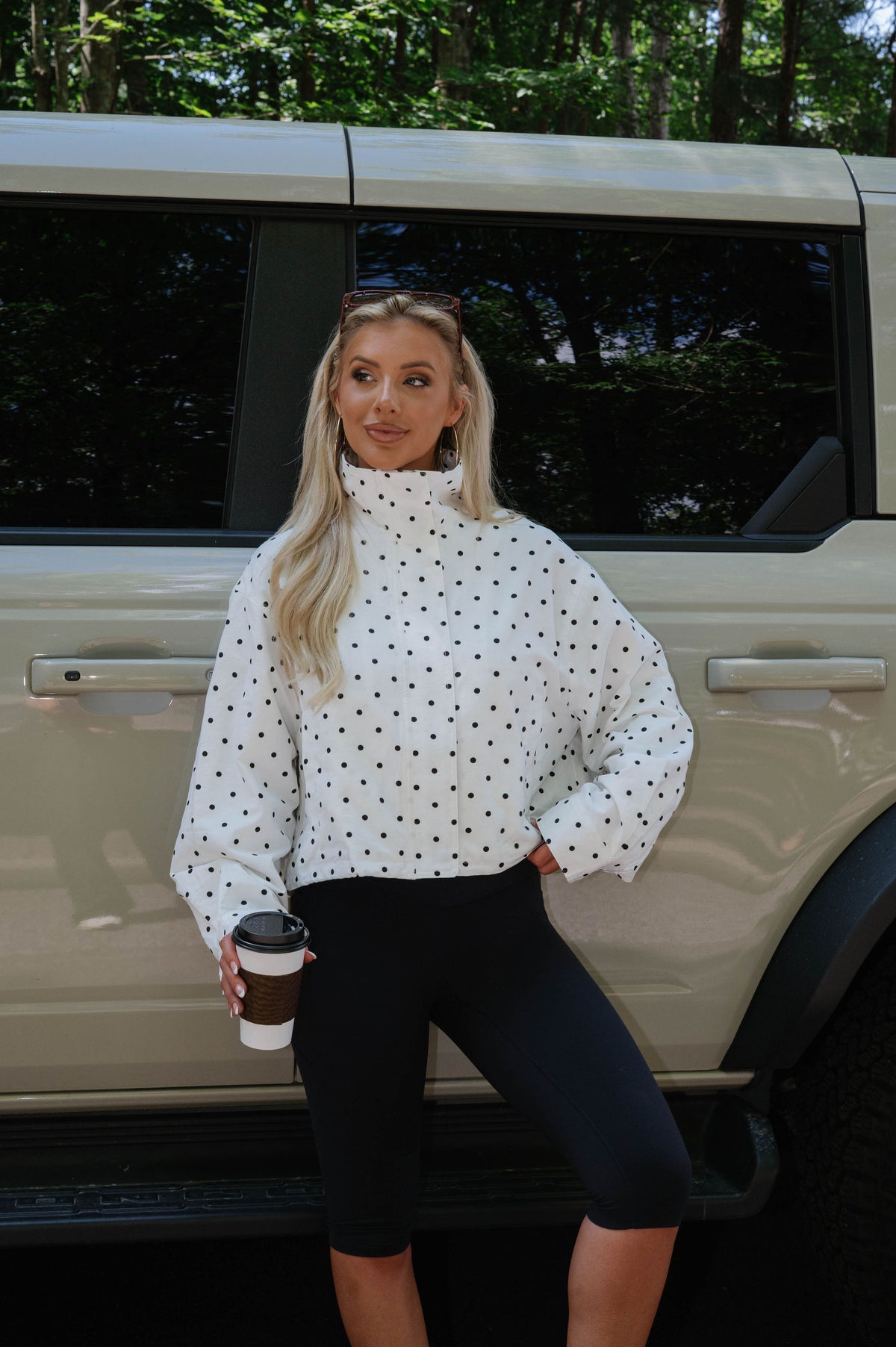 Polka Dot Pullover Jacket