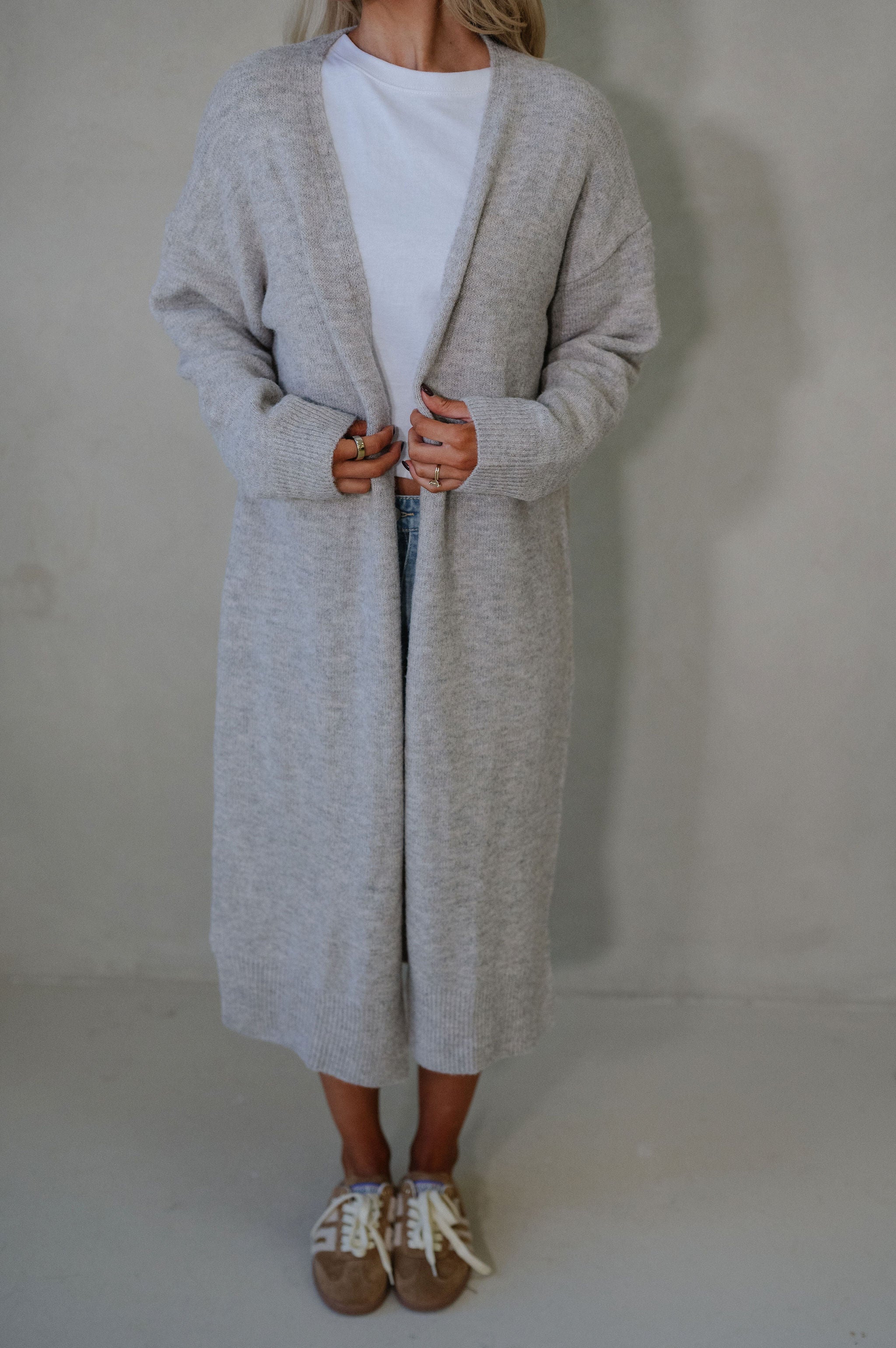 Aly Cardigan-Heather Stone