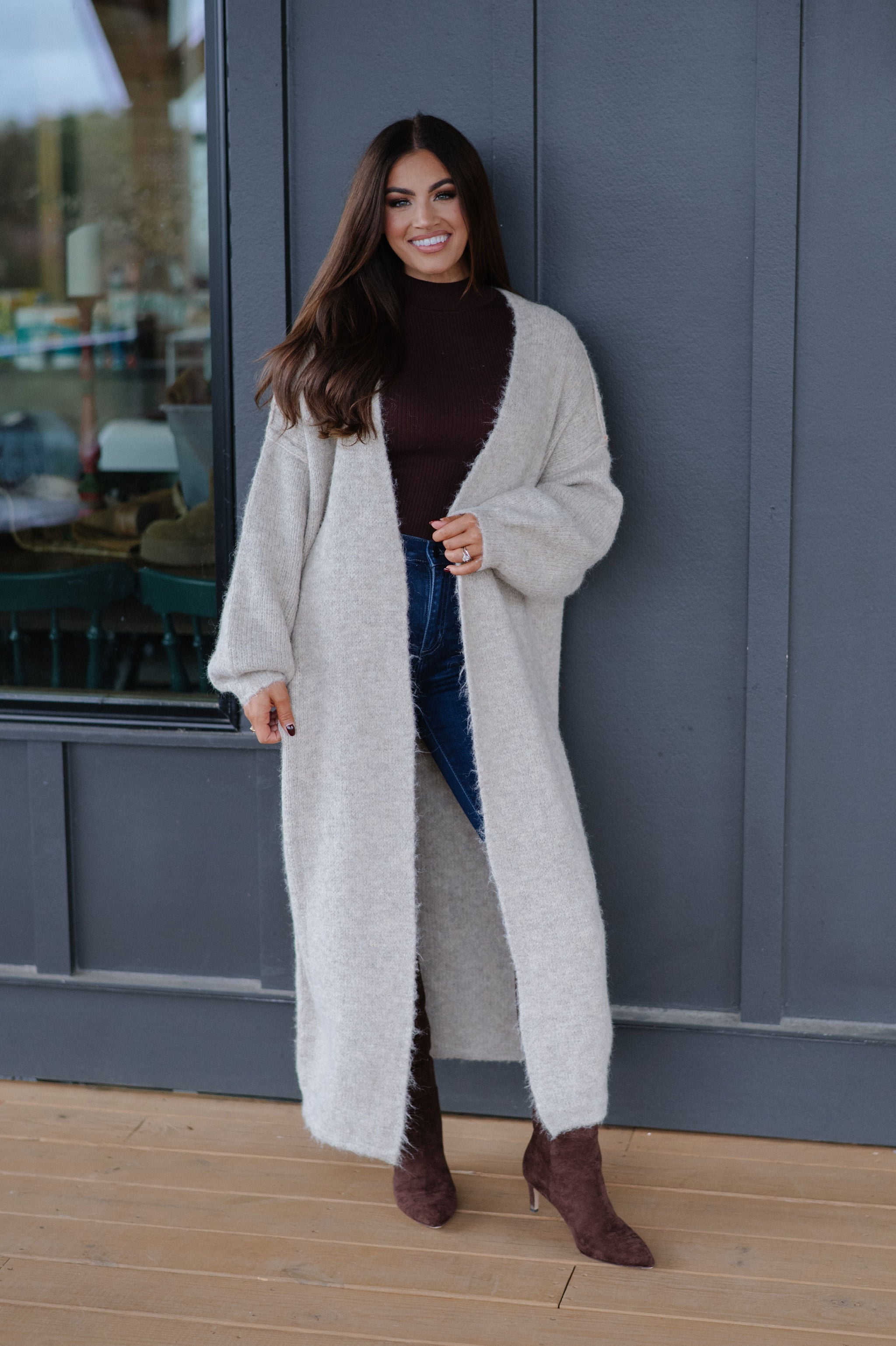Chunky Oversized Cardigan- Oatmeal