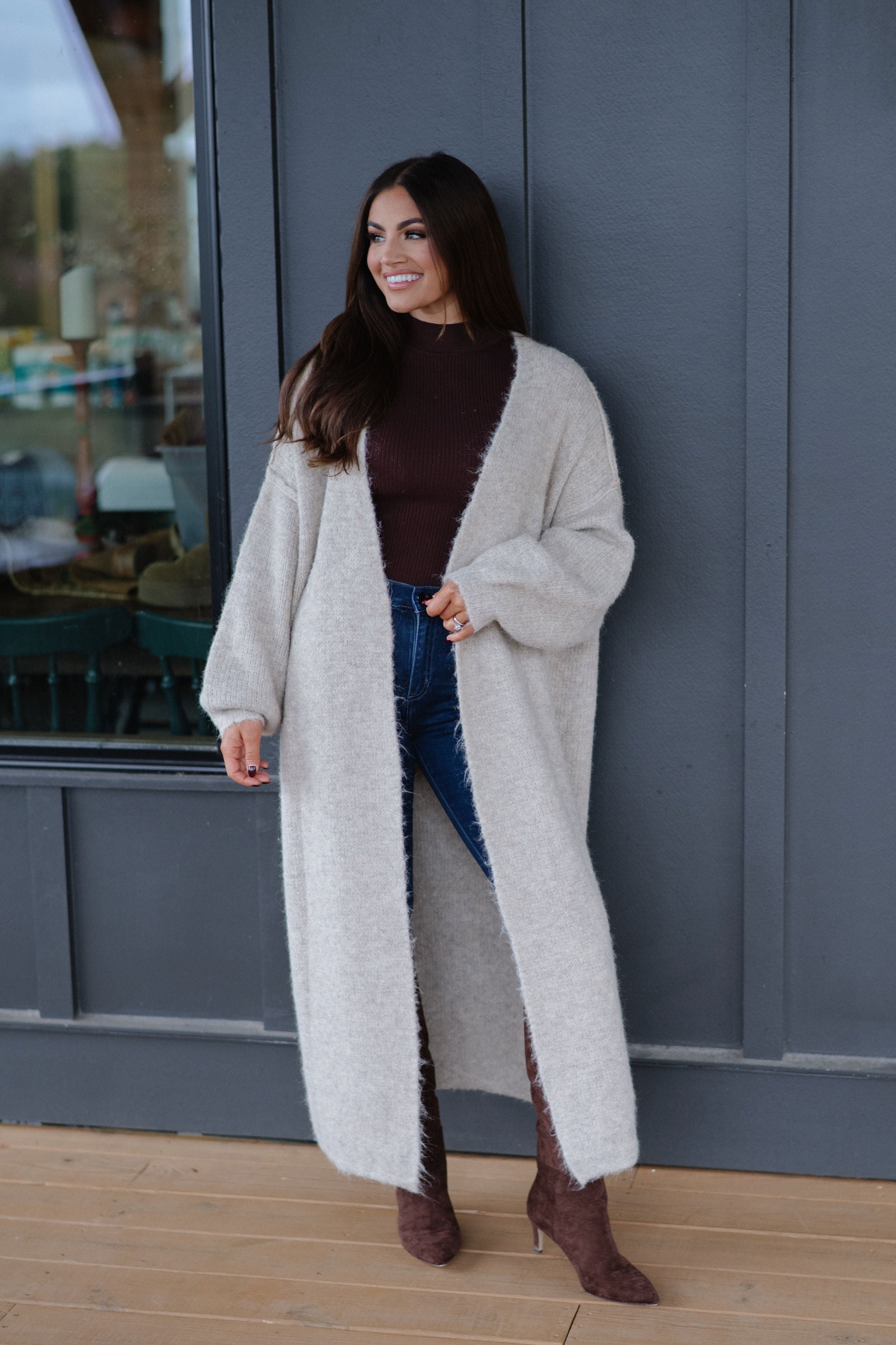Chunky Oversized Cardigan- Oatmeal