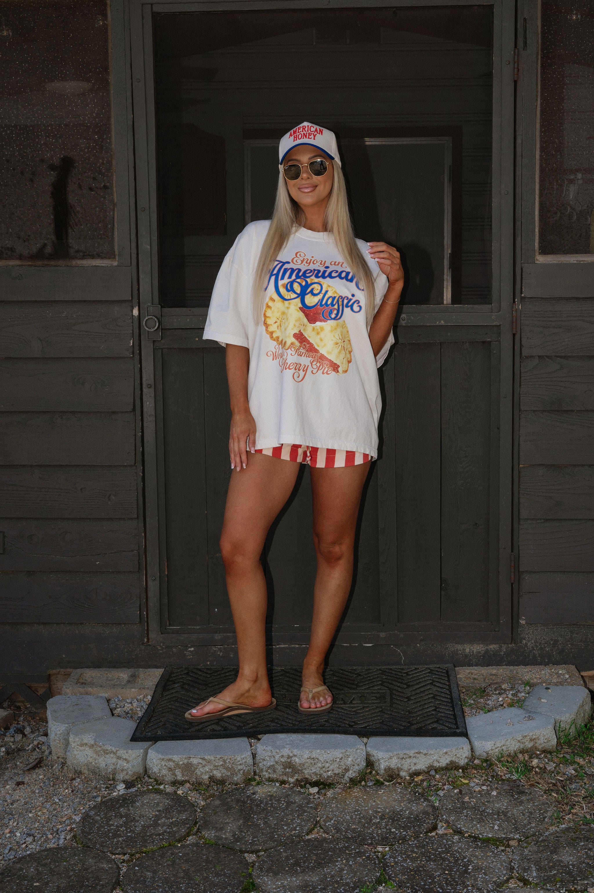 "Cherry Pie" Tee-Ivory