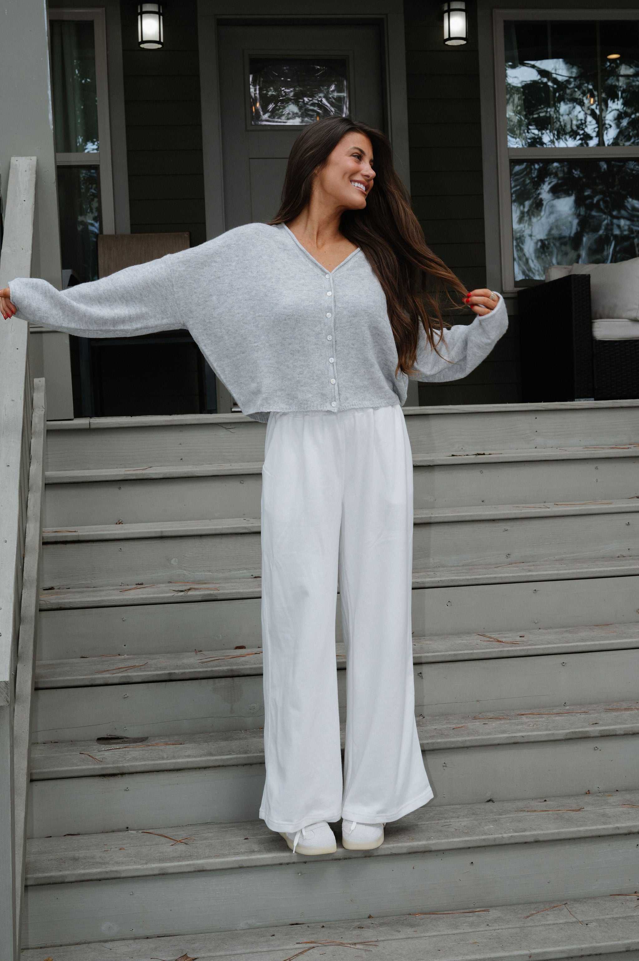 Krissy Cardigan-Heather Grey