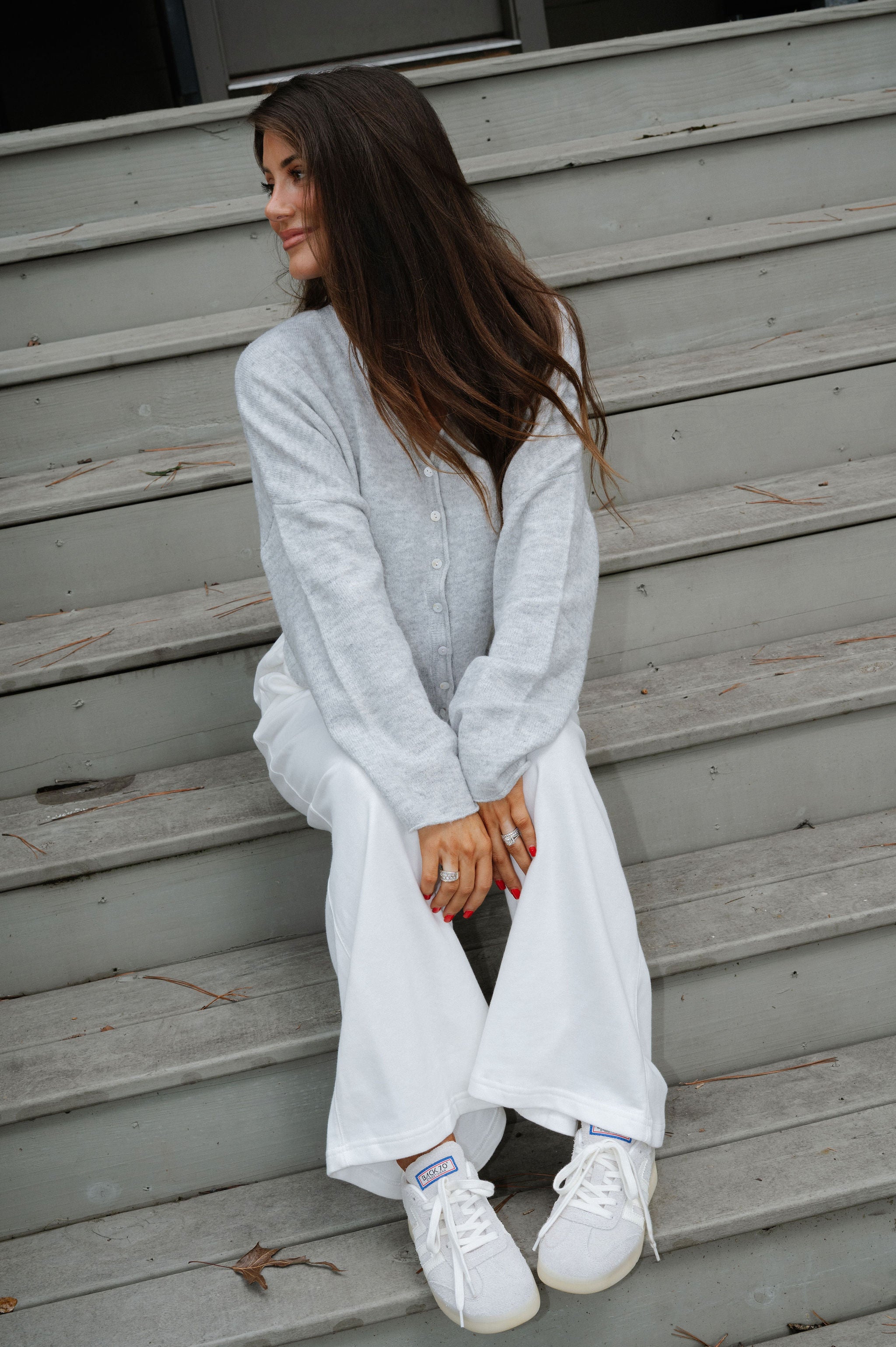 Krissy Cardigan-Heather Grey