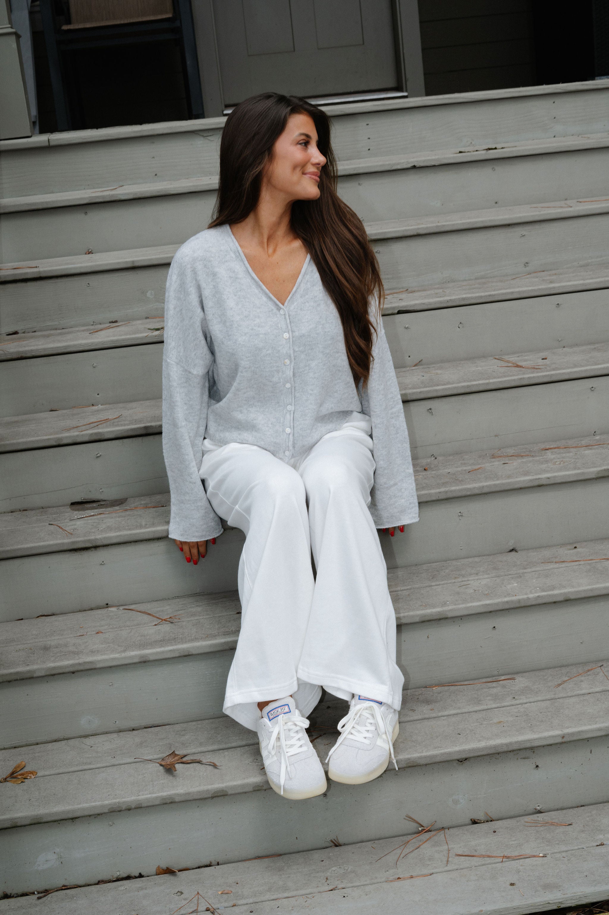 Krissy Cardigan-Heather Grey