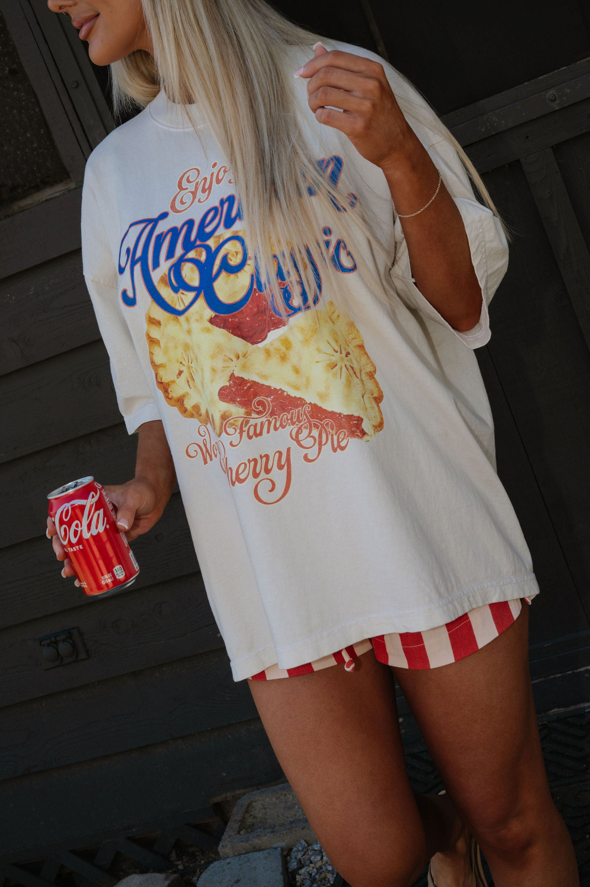 "Cherry Pie" Tee-Ivory