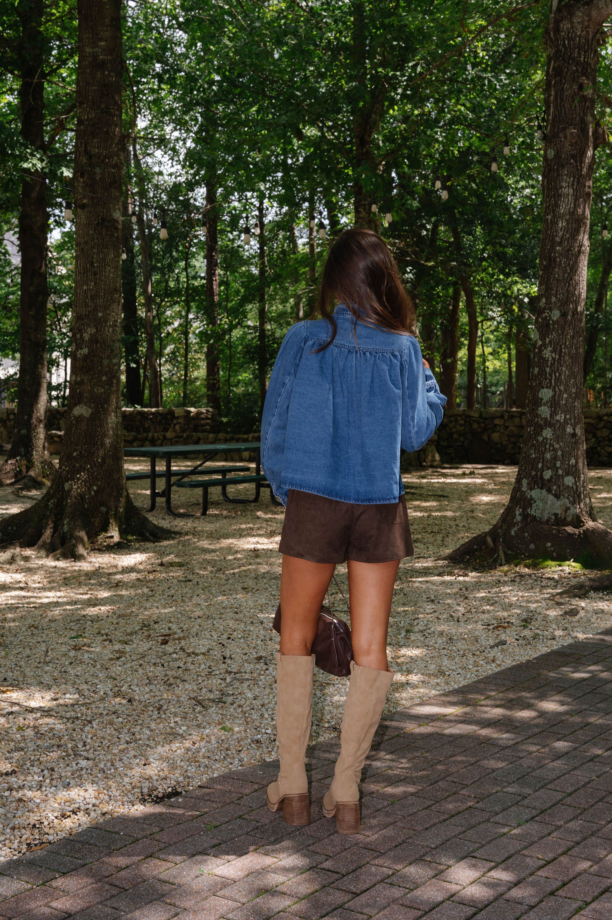 Dani Faux Suede Shorts-Espresso