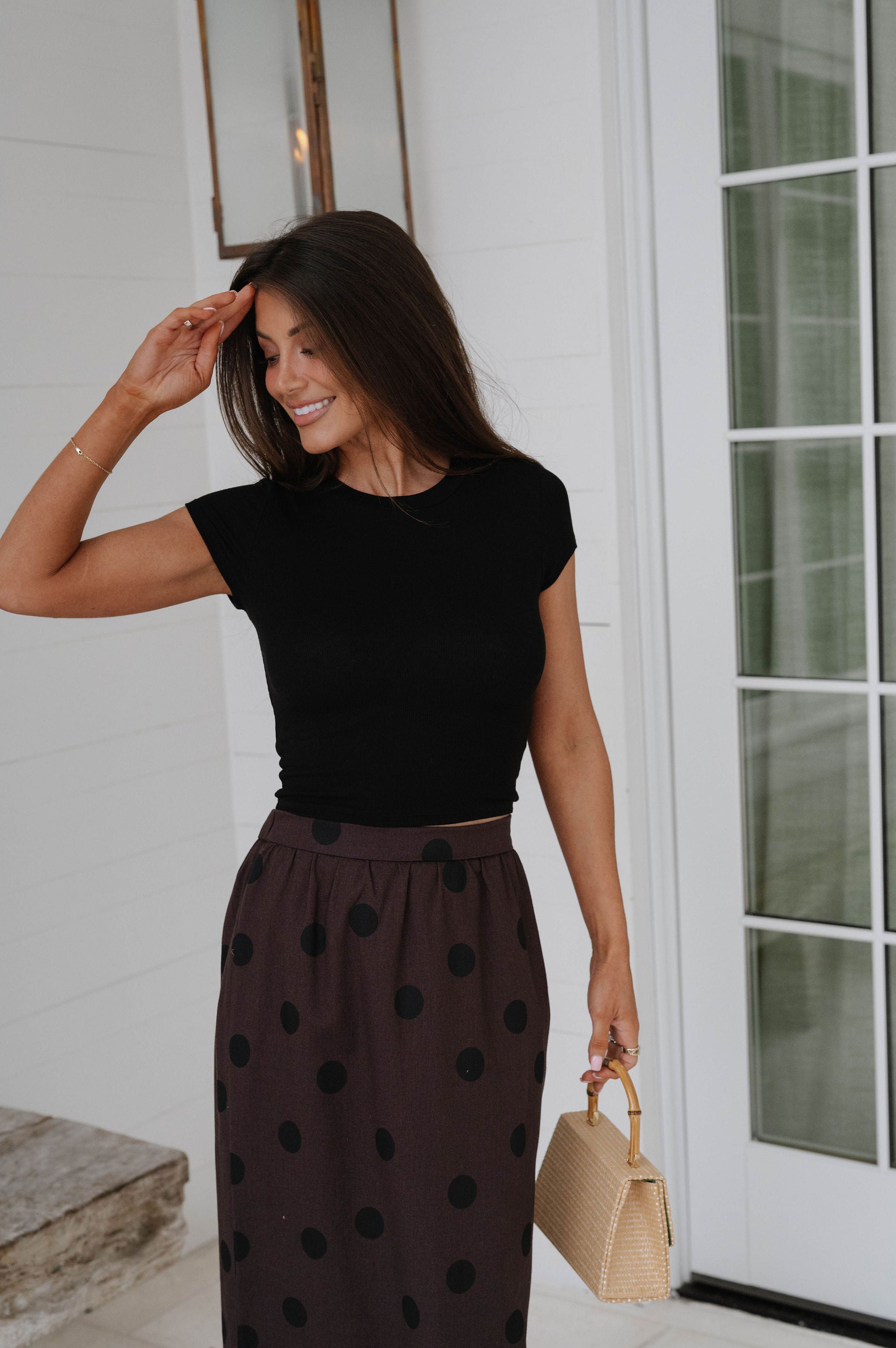 Khloe Basic Top-Black