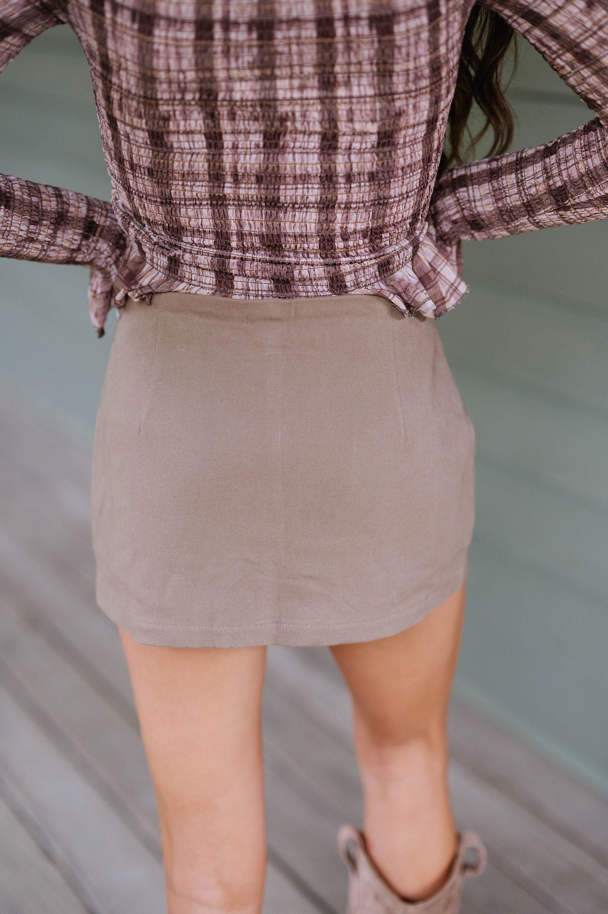 Linley Mini Skort-Mocha