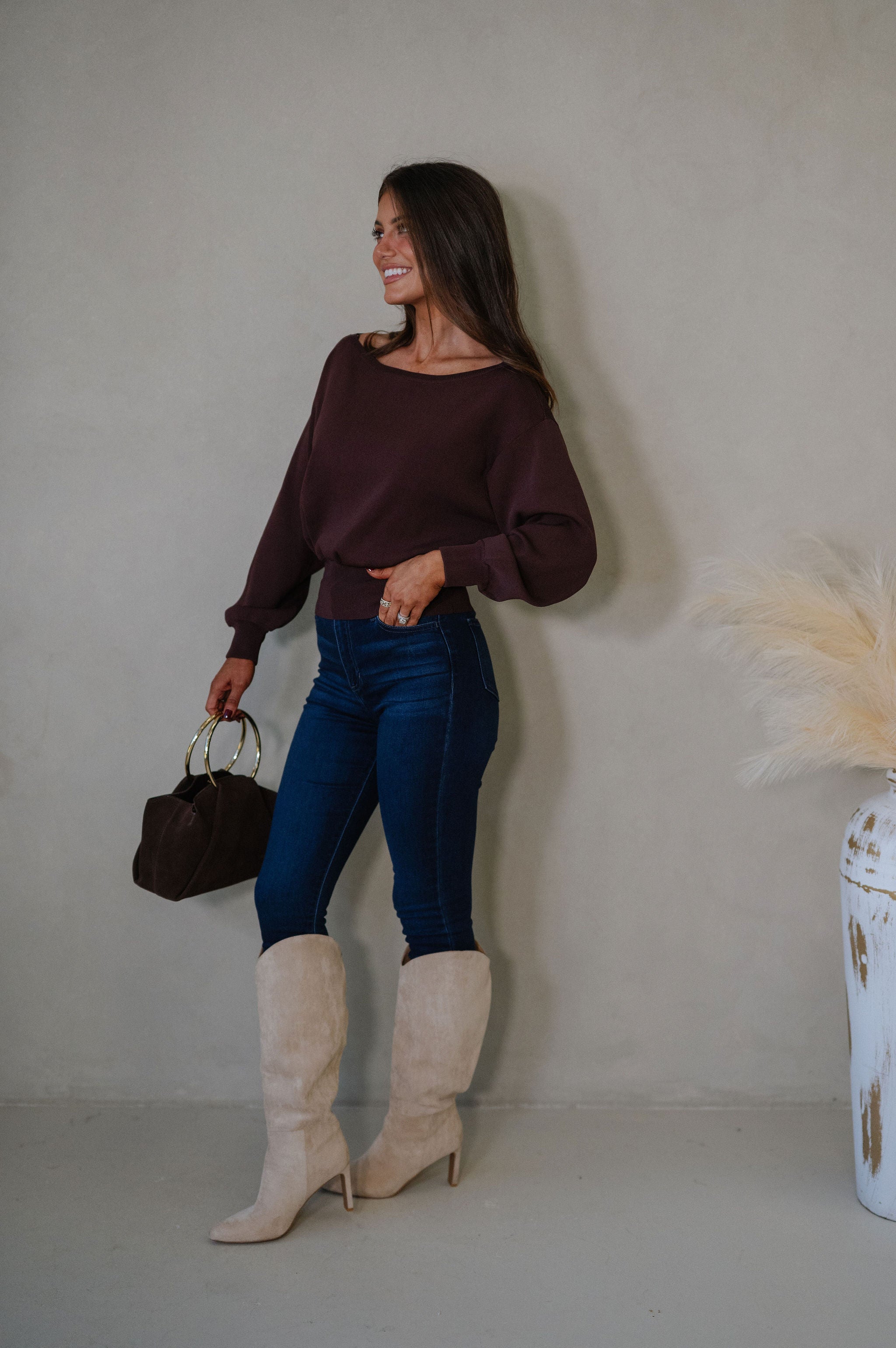 Eloise Sweater-Chocolate