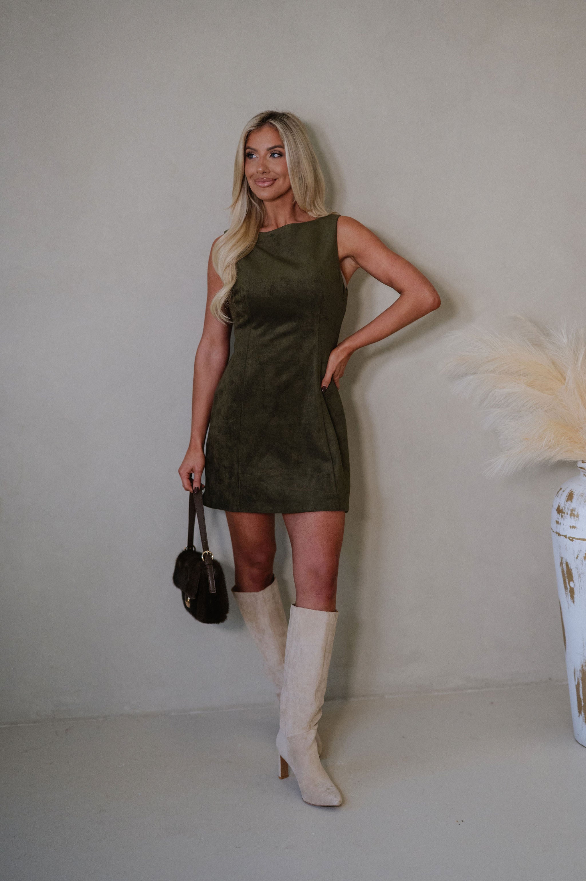 Louisa Dress-Olive