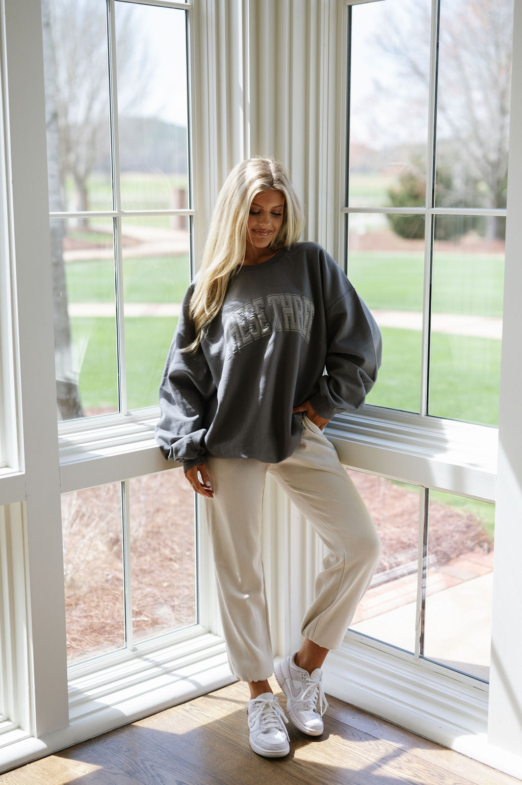 These Three Crewneck- Charcoal