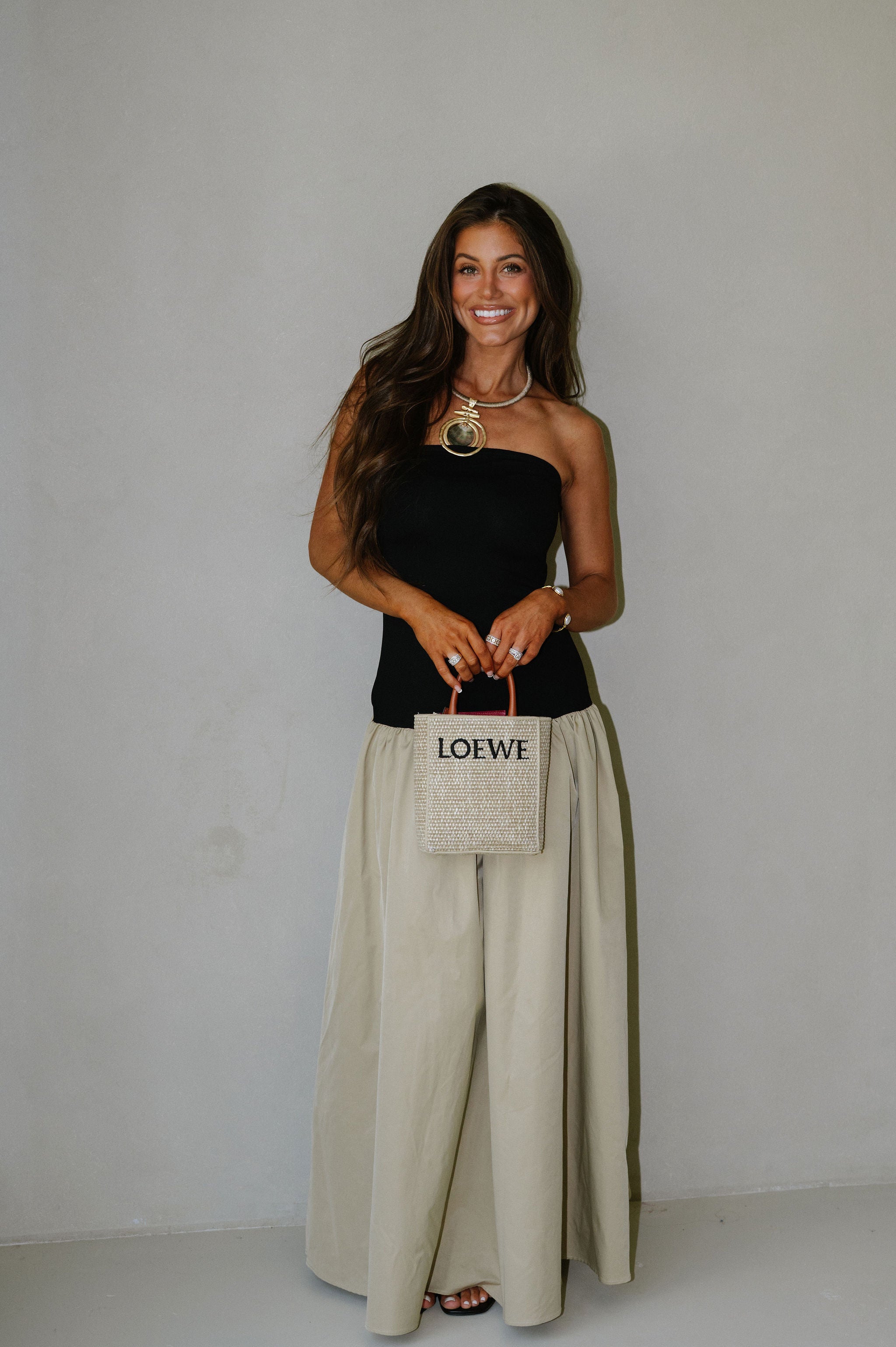 Cameron Tube Midi Dress-Black/Beige