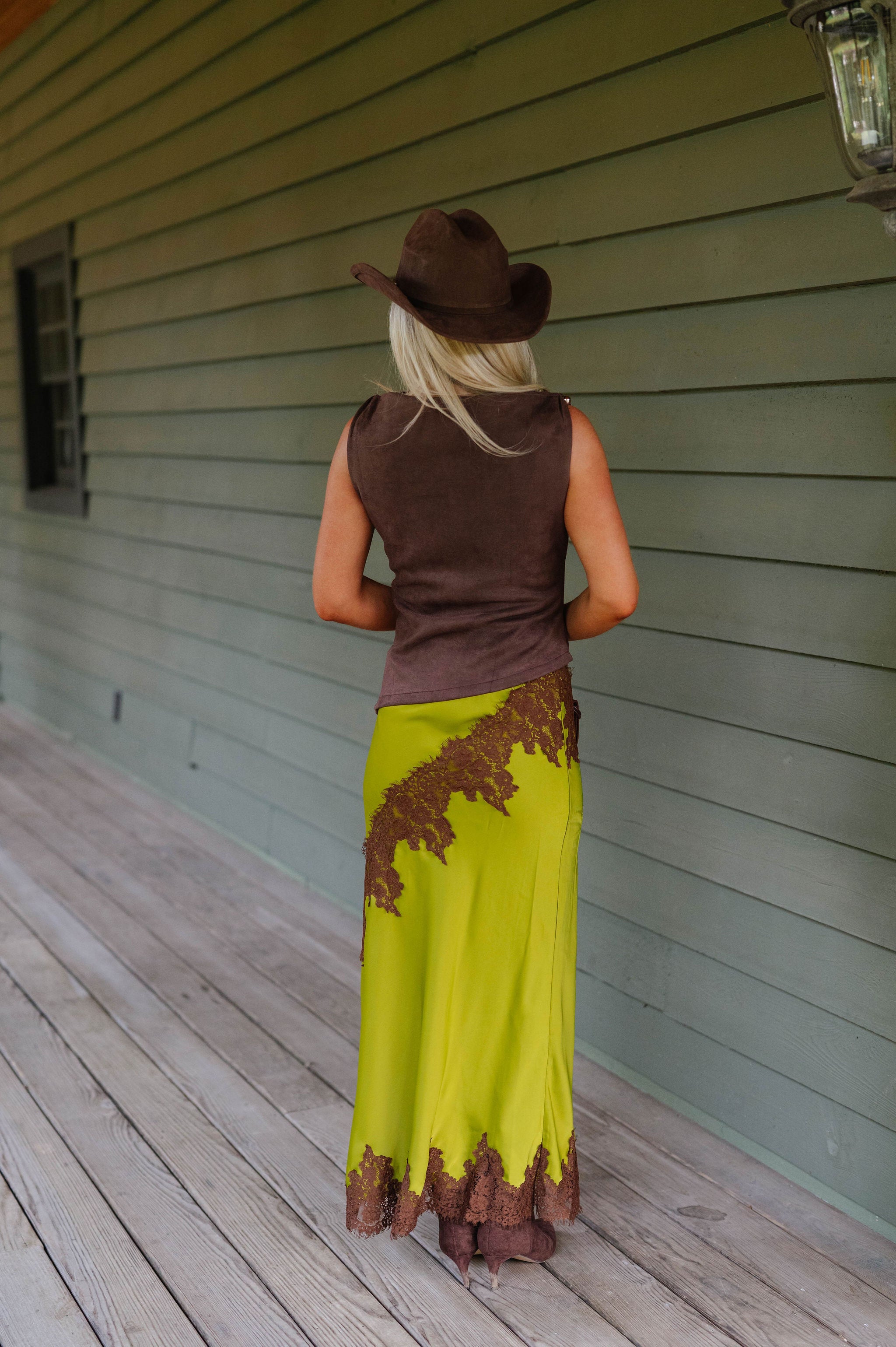 Lucy Sleeveless Tank Top-Suede Brown