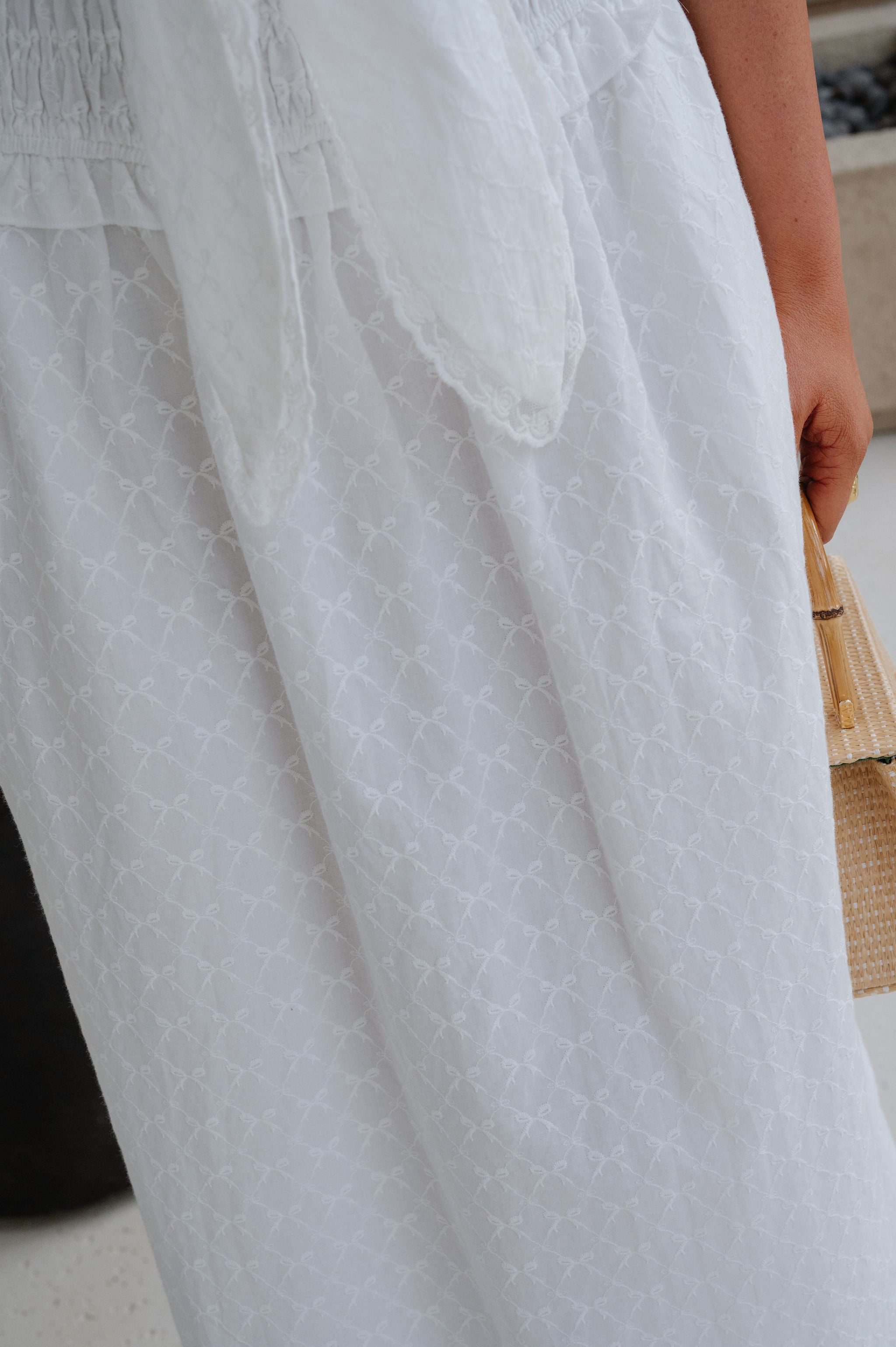 Carson Strapless Maxi Dress-White