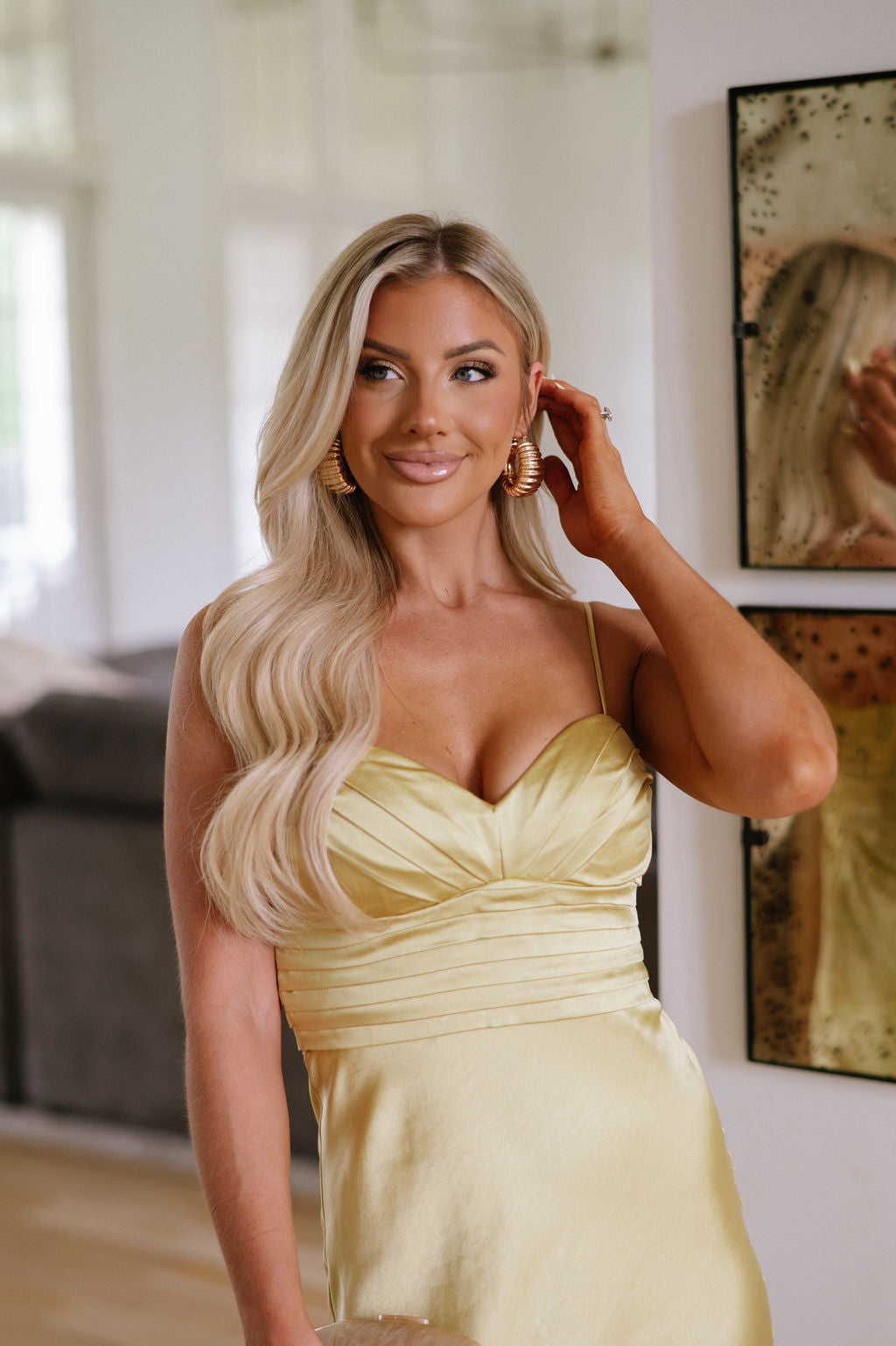Luca Maxi Dress-Light Chartreuse