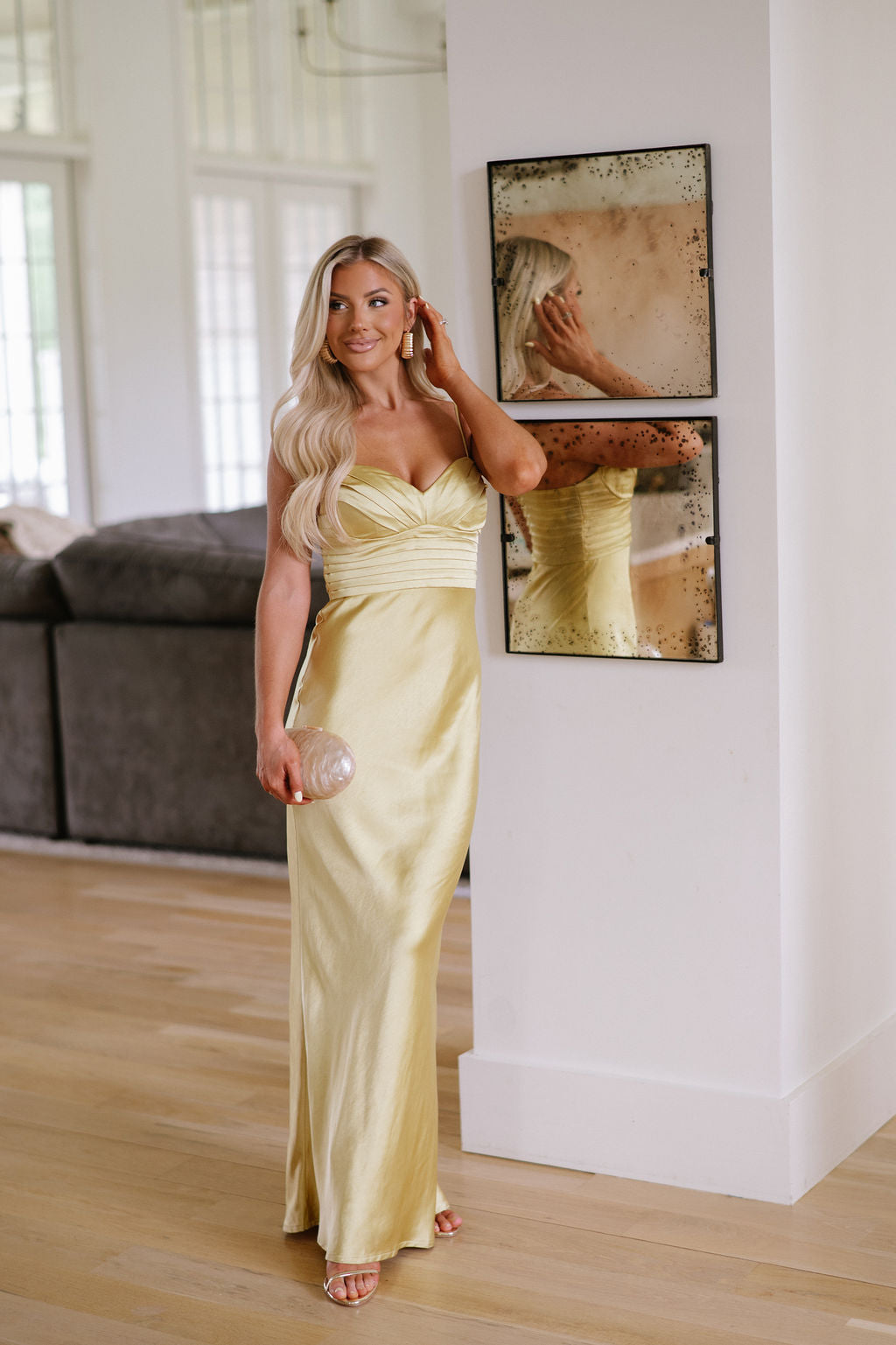 Luca Maxi Dress-Light Chartreuse