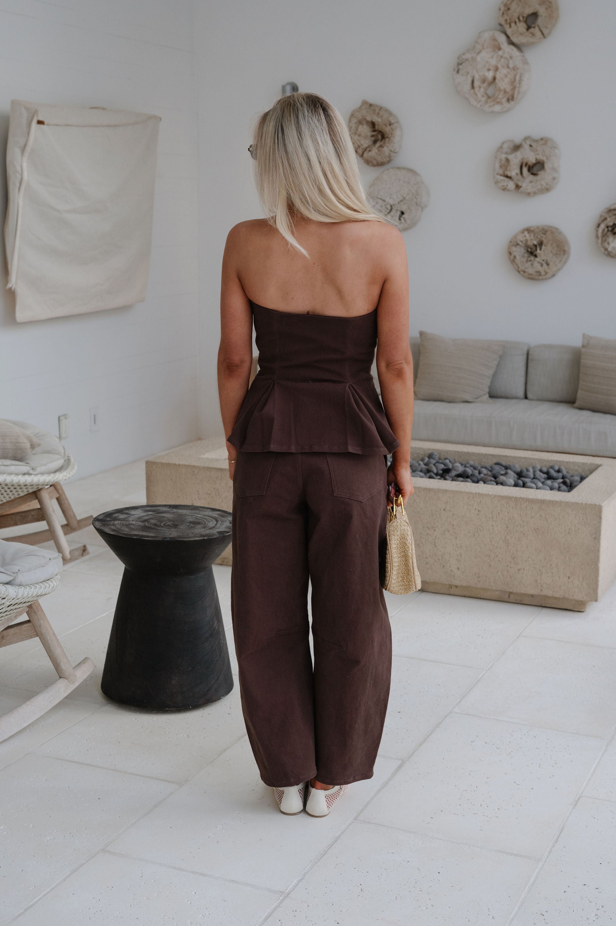 Dani Pants Set-Dark Brown