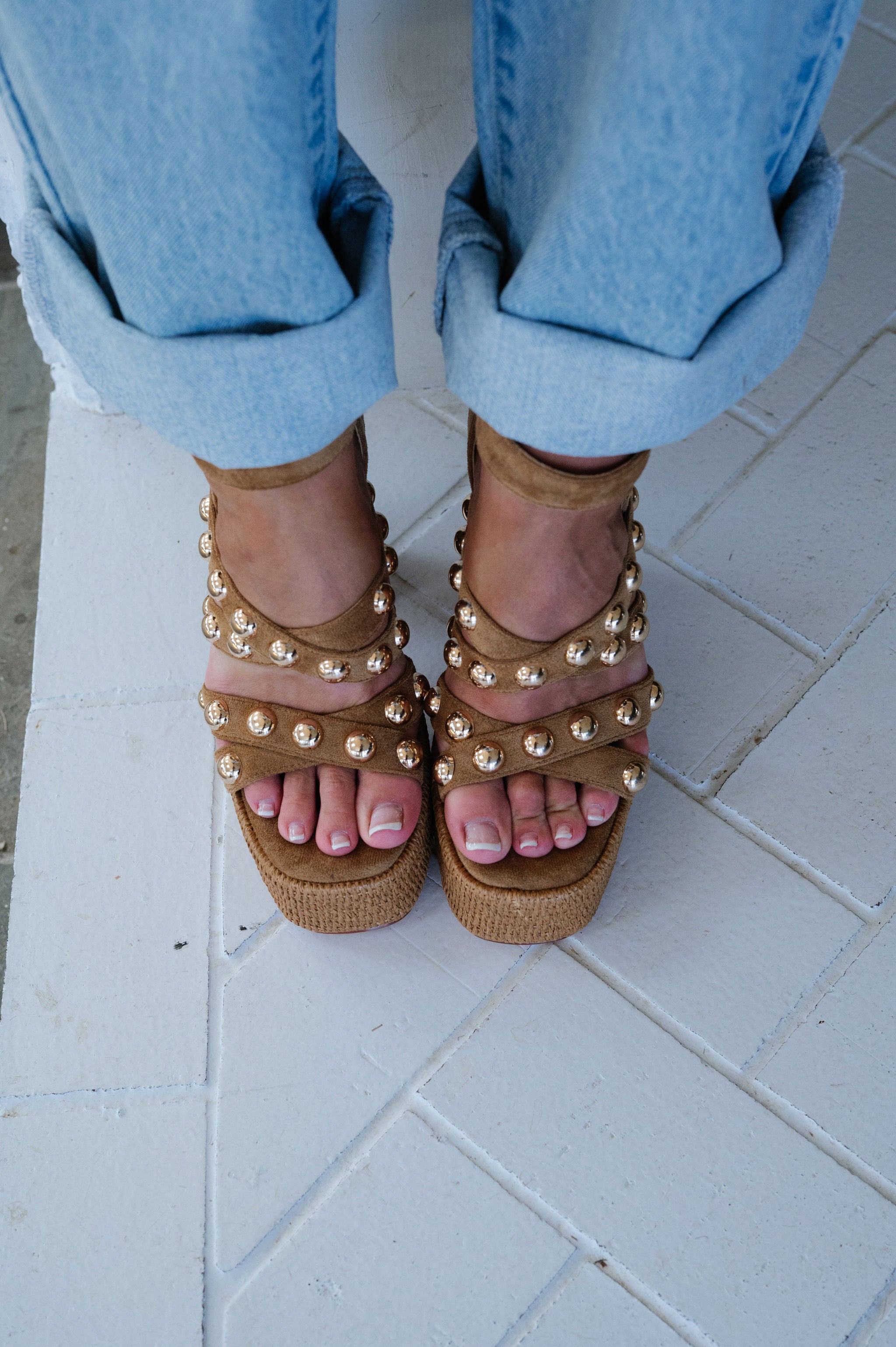 Yara Woven Heels-Brown