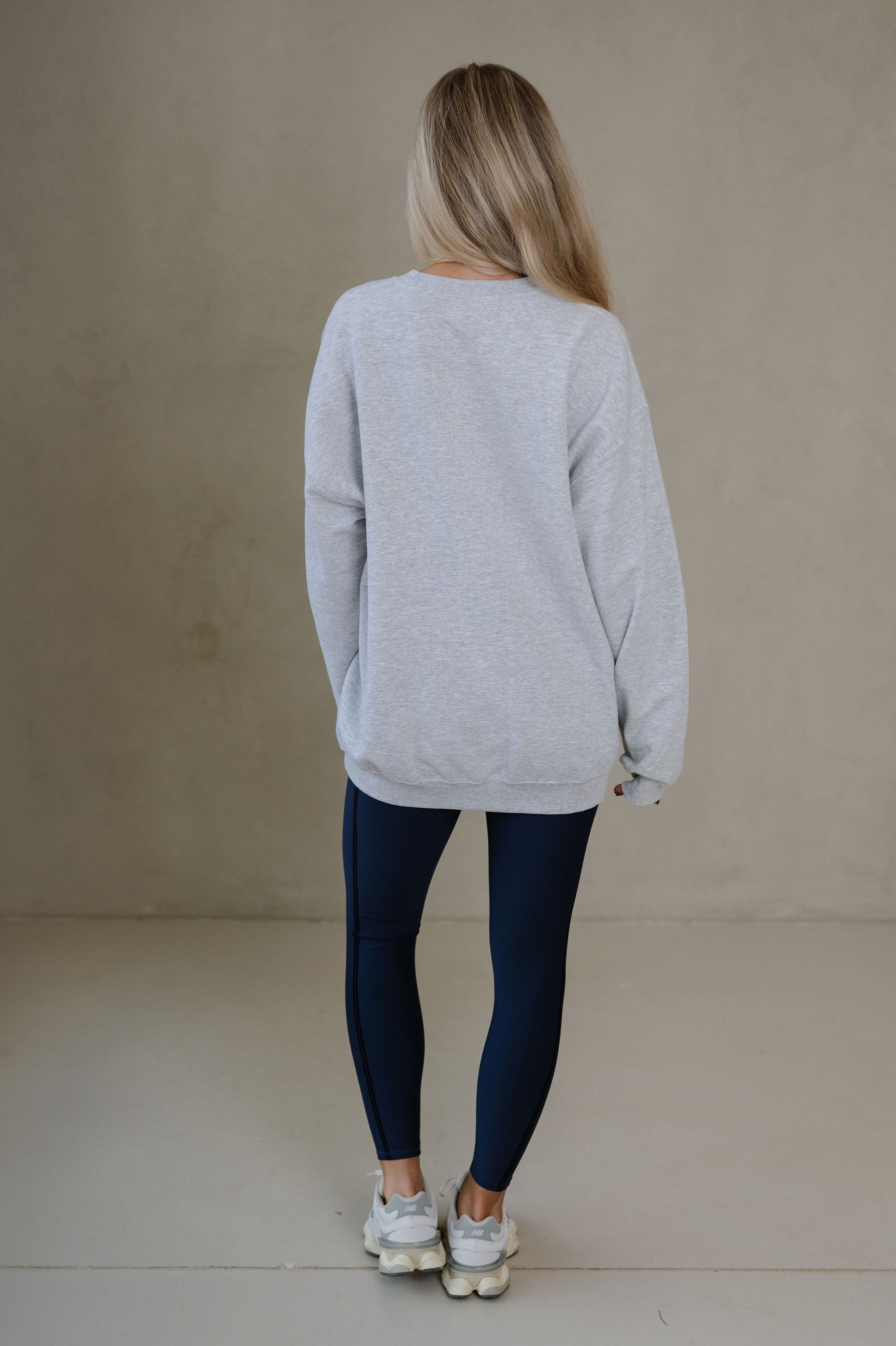 These Three Crewneck-Grey/Royal Blue