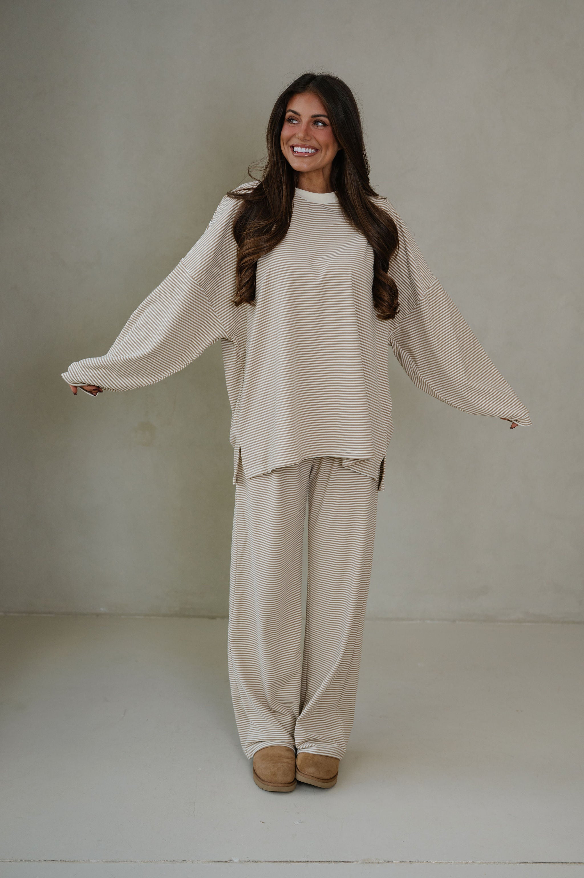 Dylan Fleece Pants-Beige