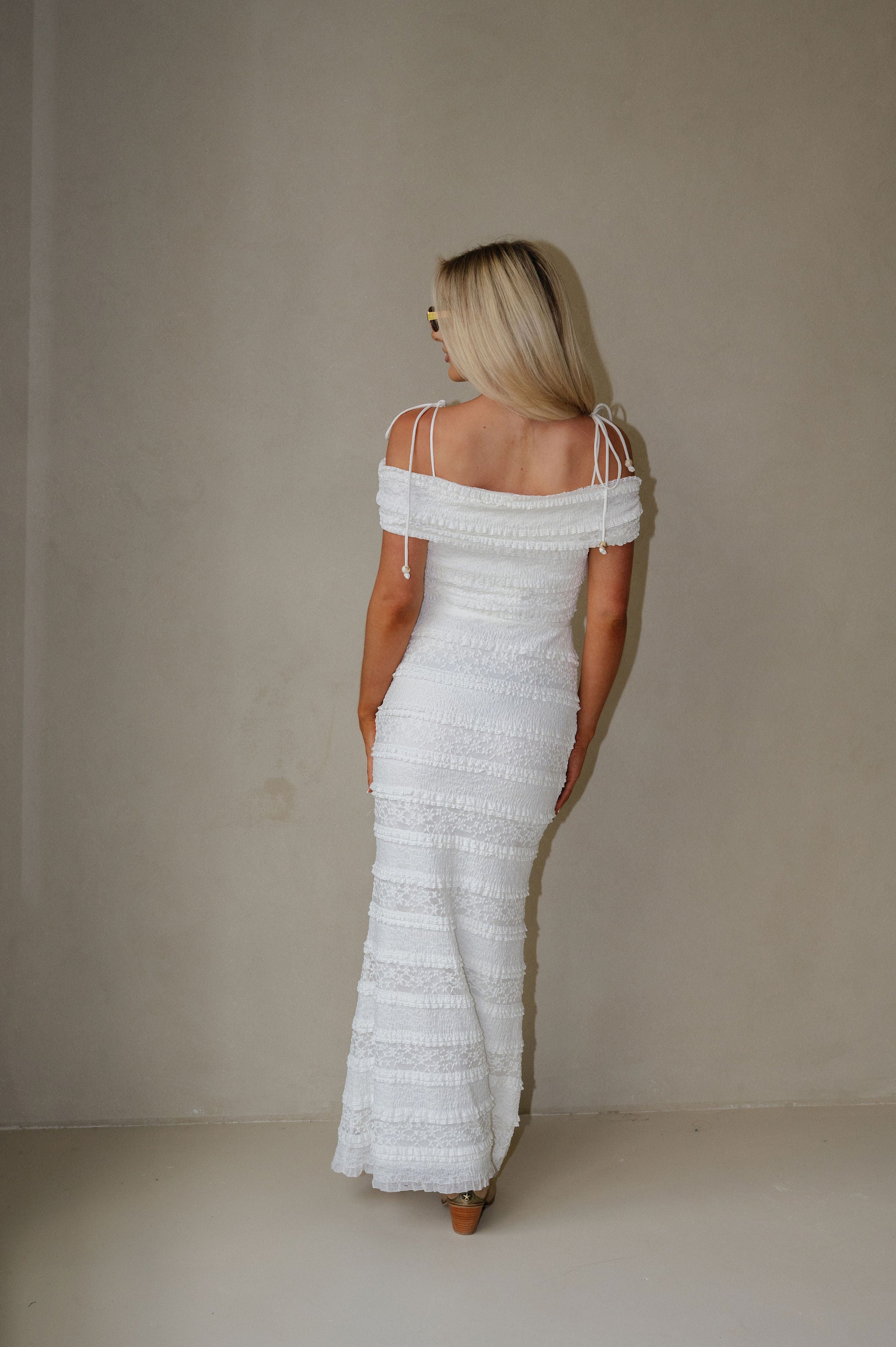 OTS Woven Dress-White